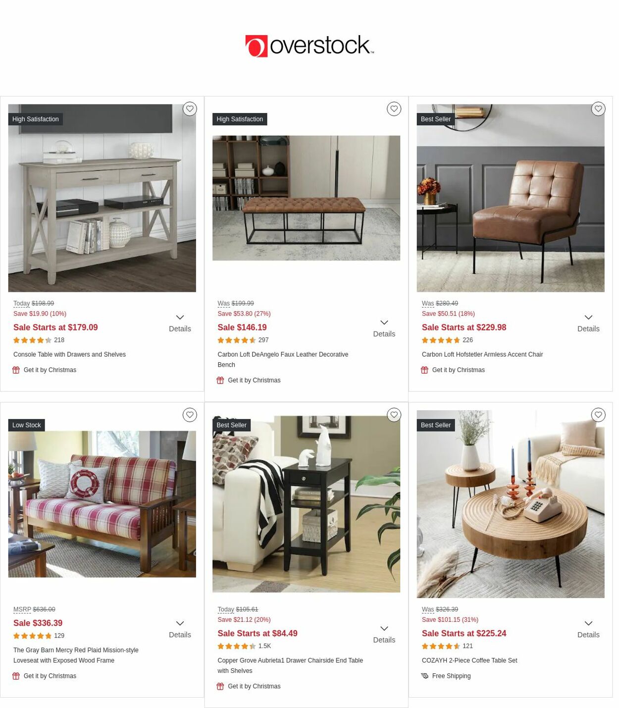 Catalogue Overstock from 12/15/2022