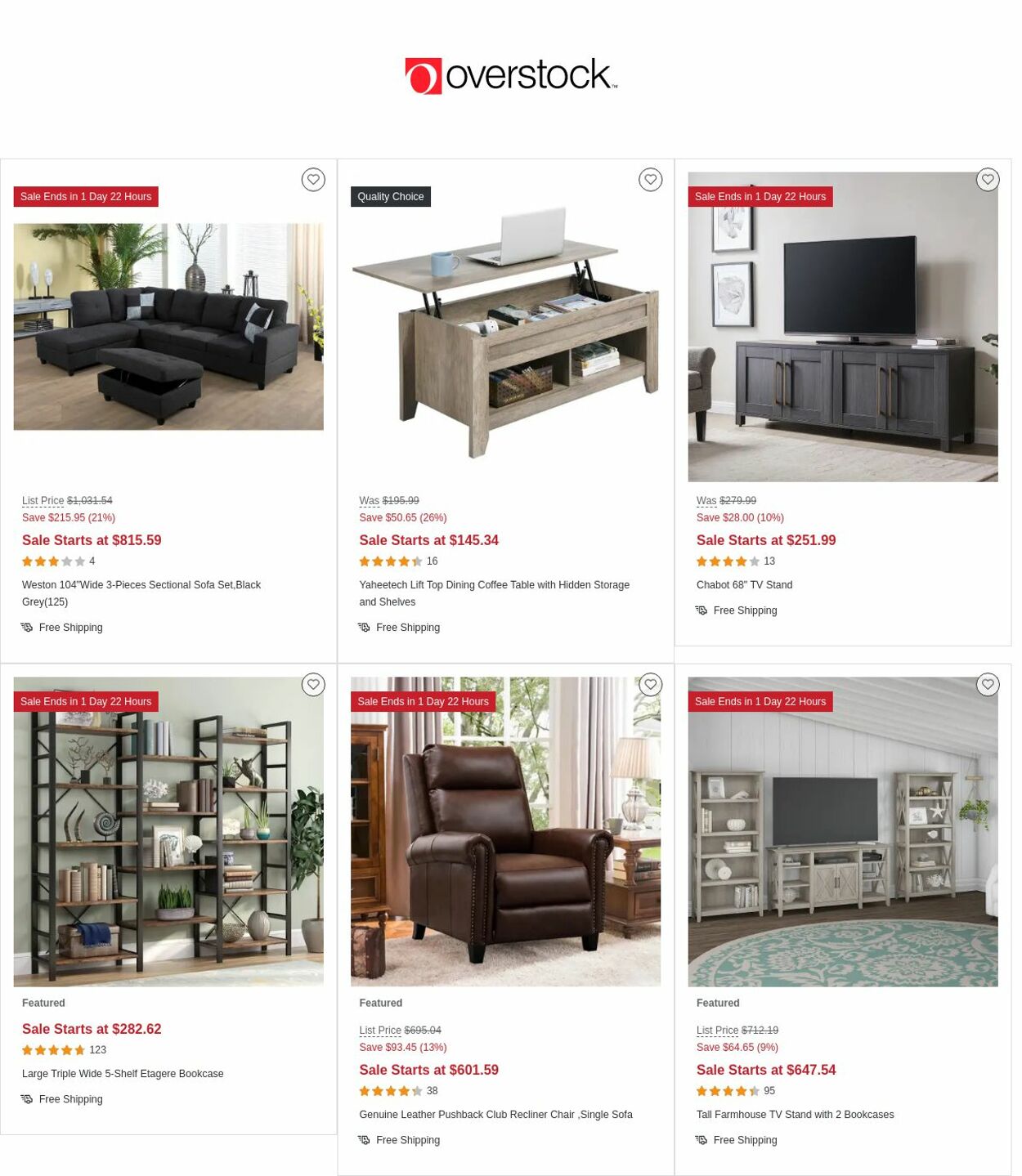 Catalogue Overstock from 12/29/2022