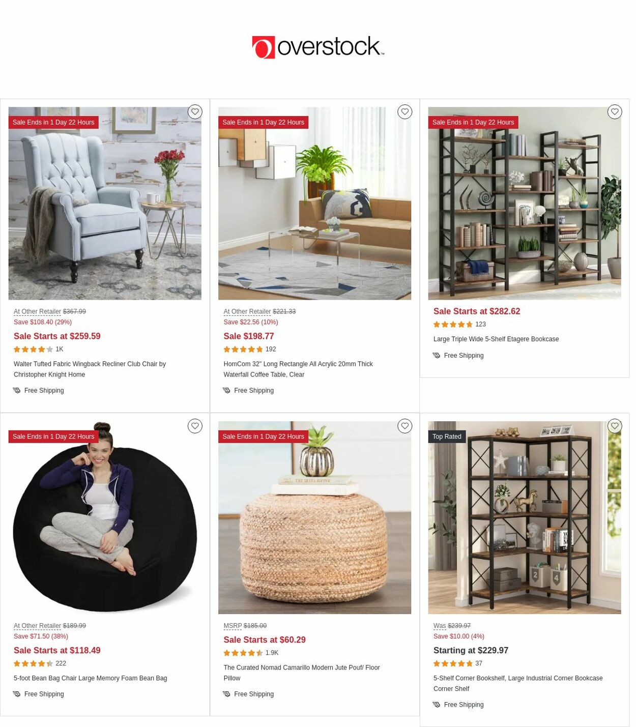 Catalogue Overstock from 12/29/2022