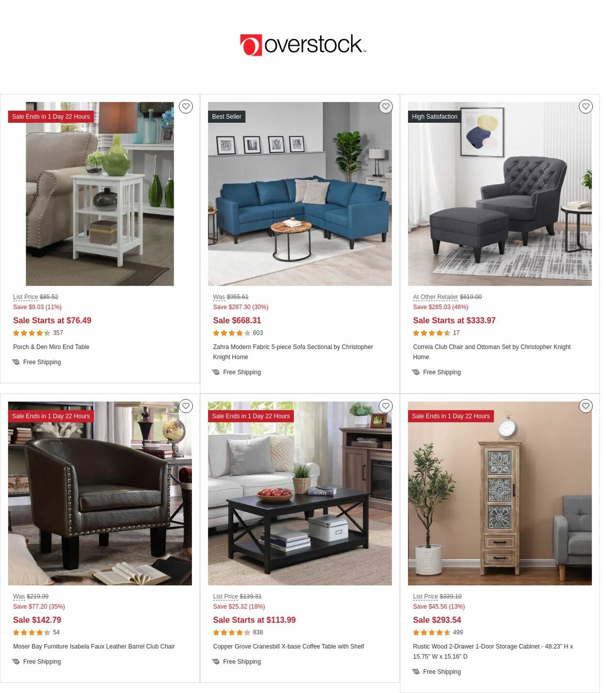 Catalogue Overstock from 12/29/2022