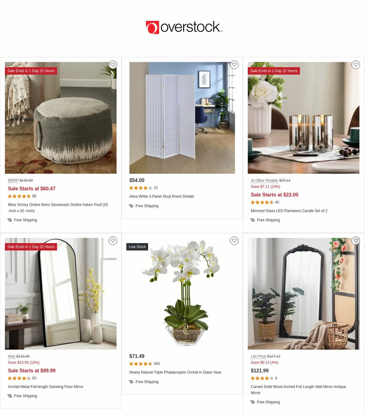 Catalogue Overstock from 12/29/2022