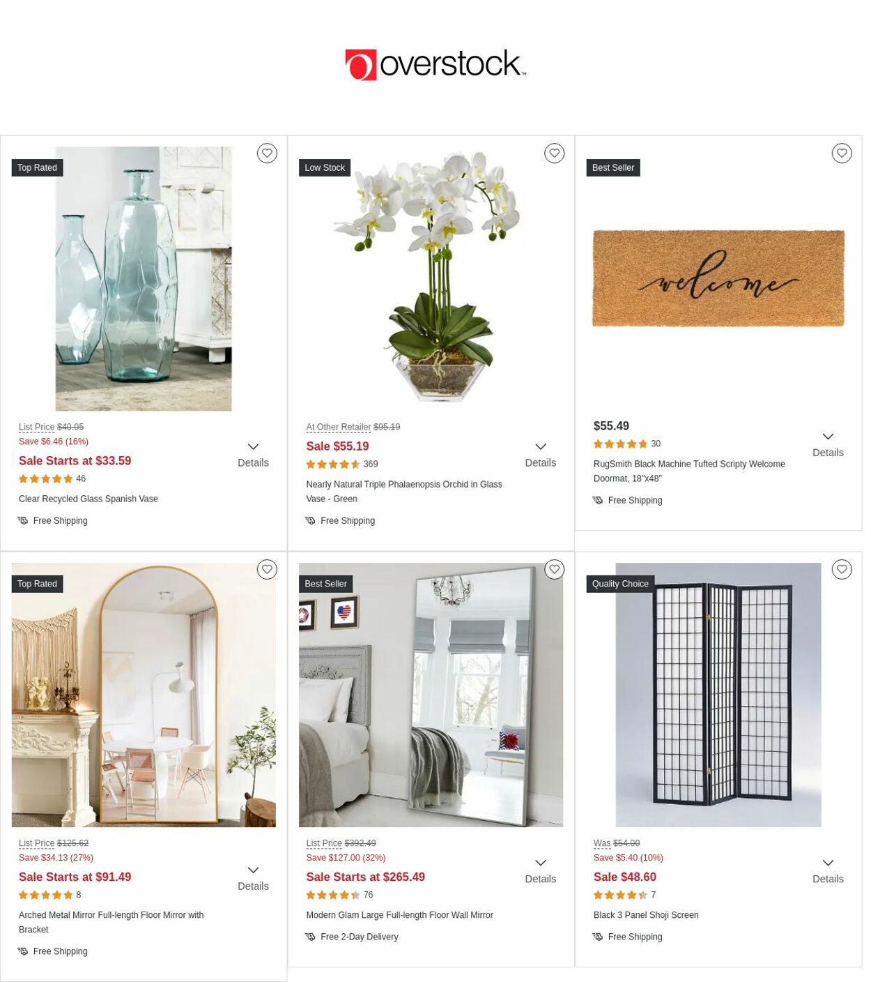Catalogue Overstock from 02/16/2023
