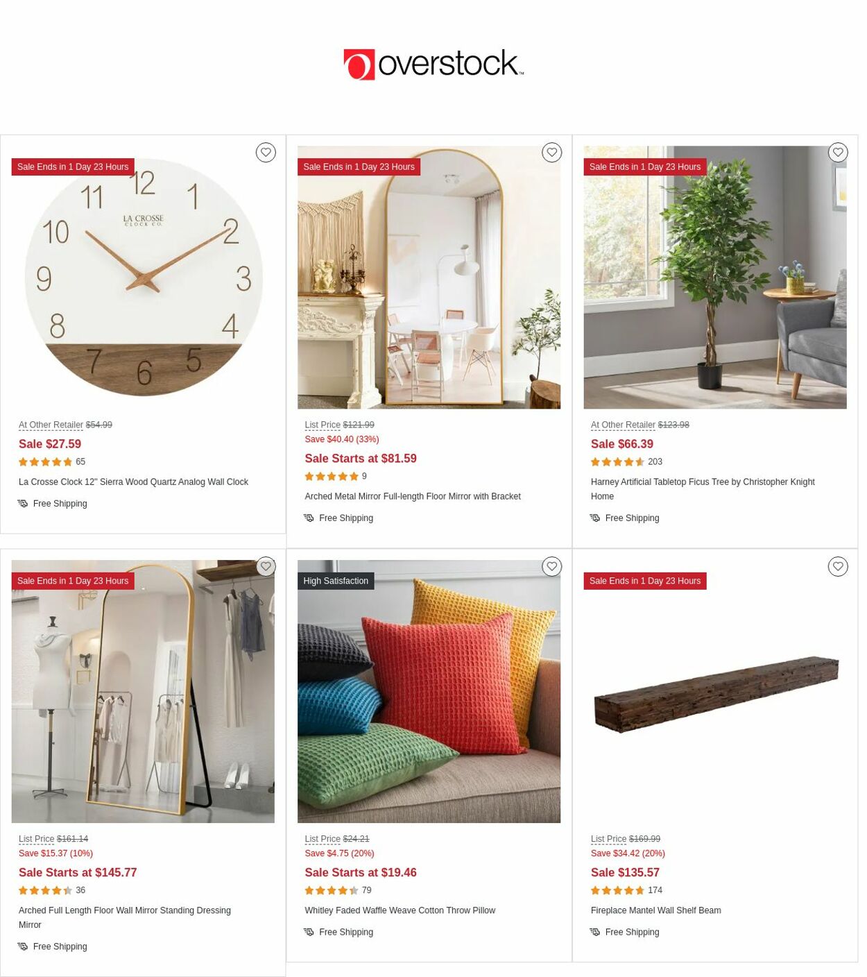 Catalogue Overstock from 03/16/2023
