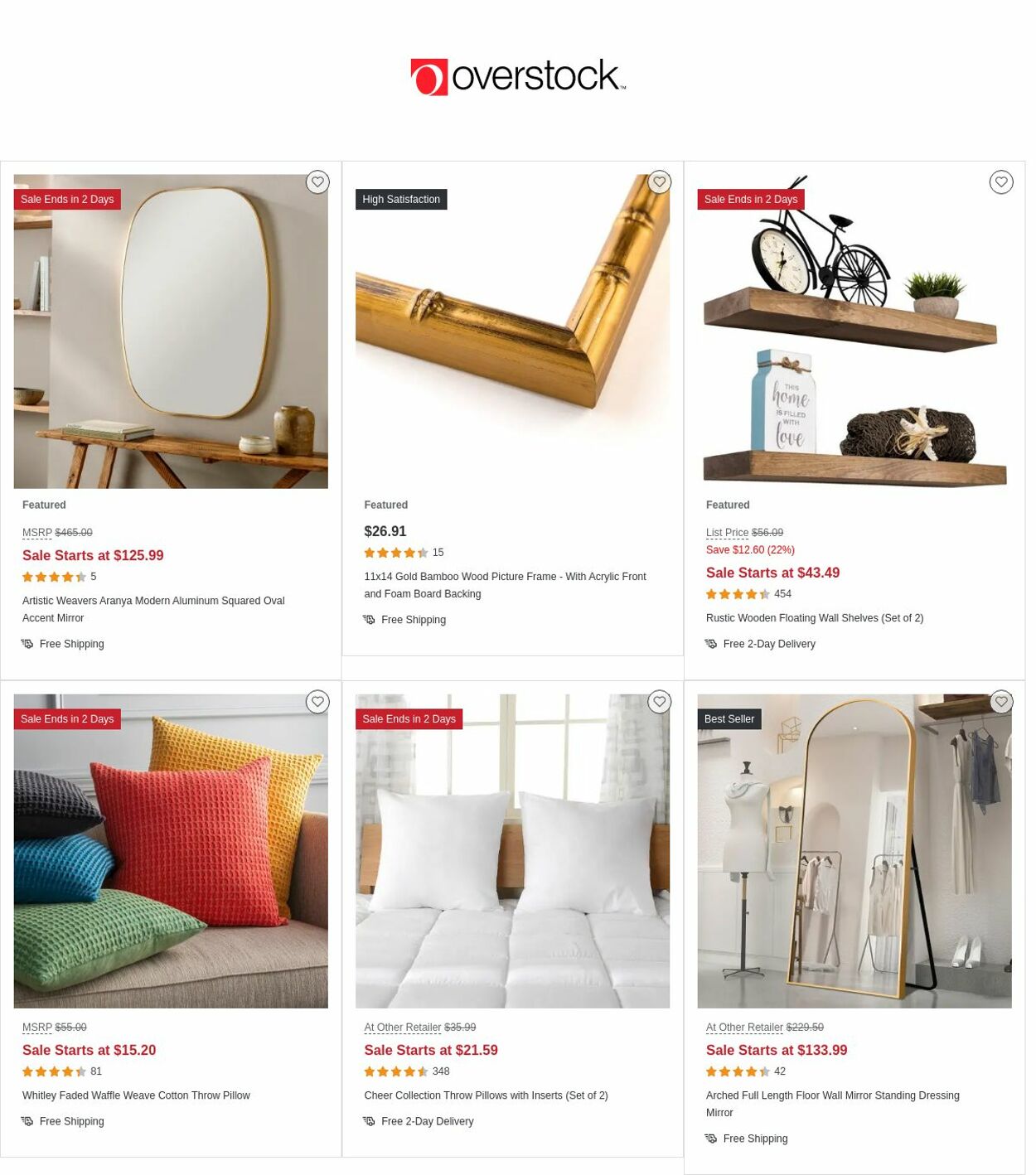 Catalogue Overstock from 03/30/2023