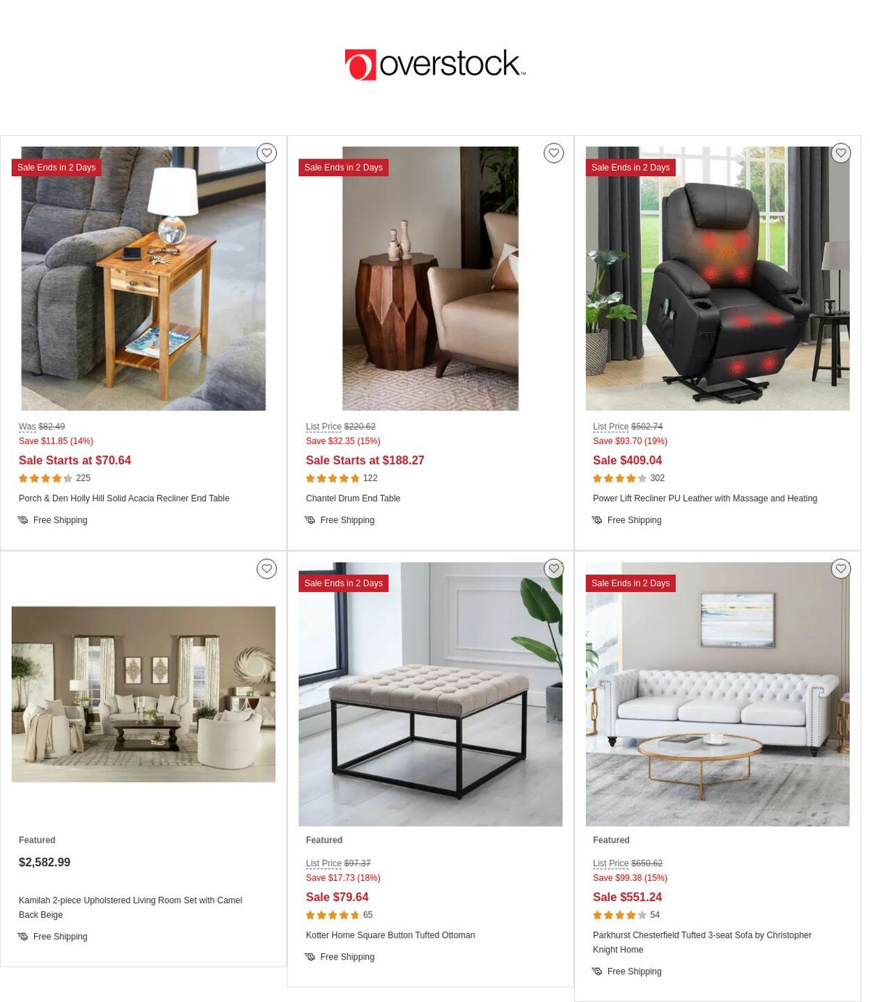 Catalogue Overstock from 04/20/2023