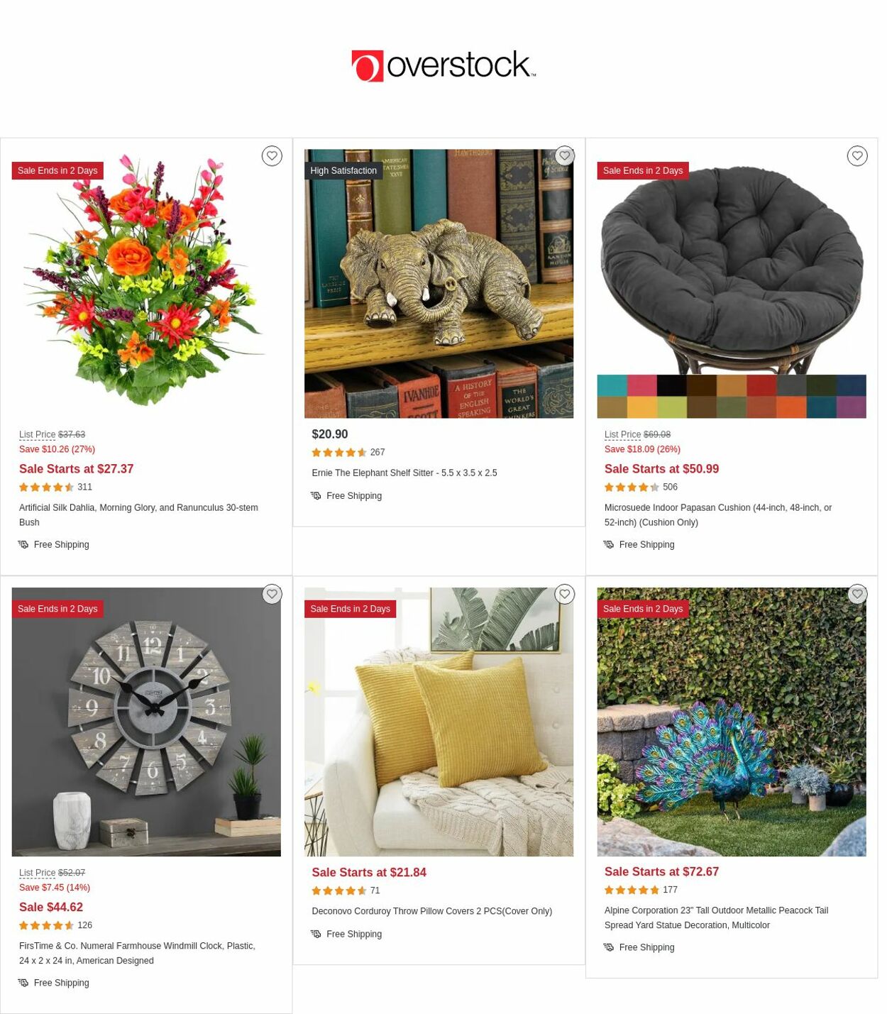 Catalogue Overstock from 04/20/2023
