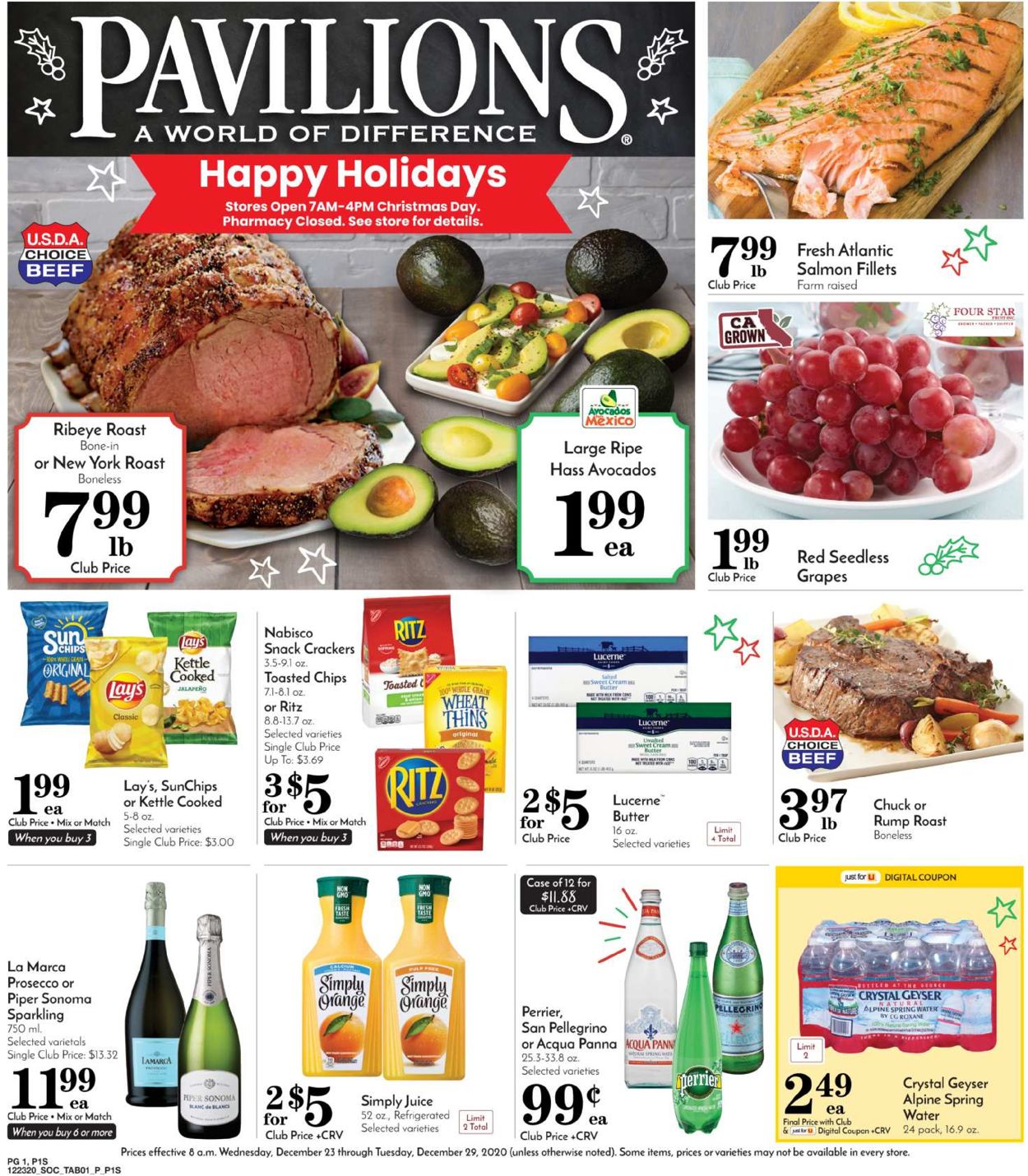 Catalogue Pavilions Christmas Ad 2020 from 12/23/2020