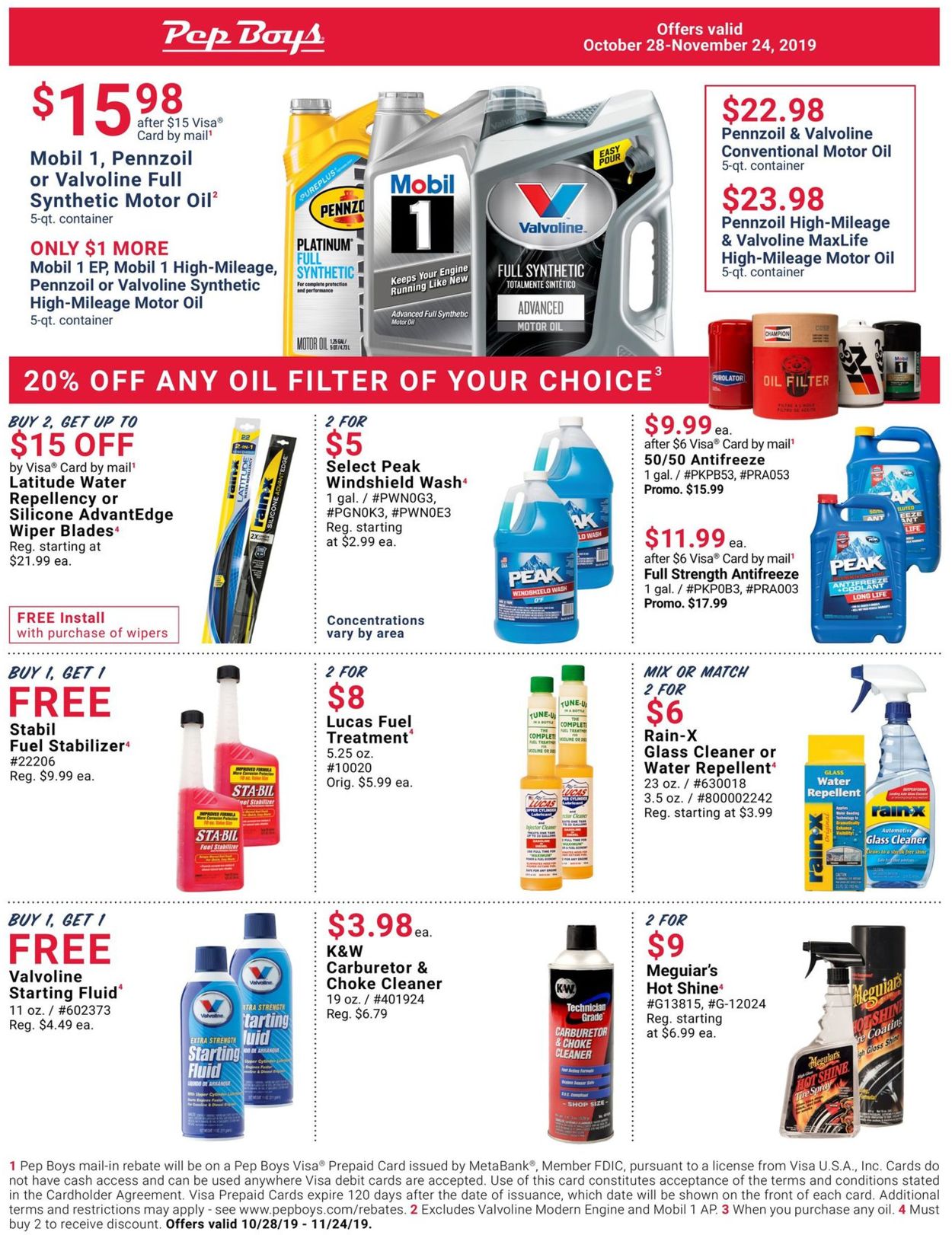 Catalogue Pep Boys from 10/28/2019