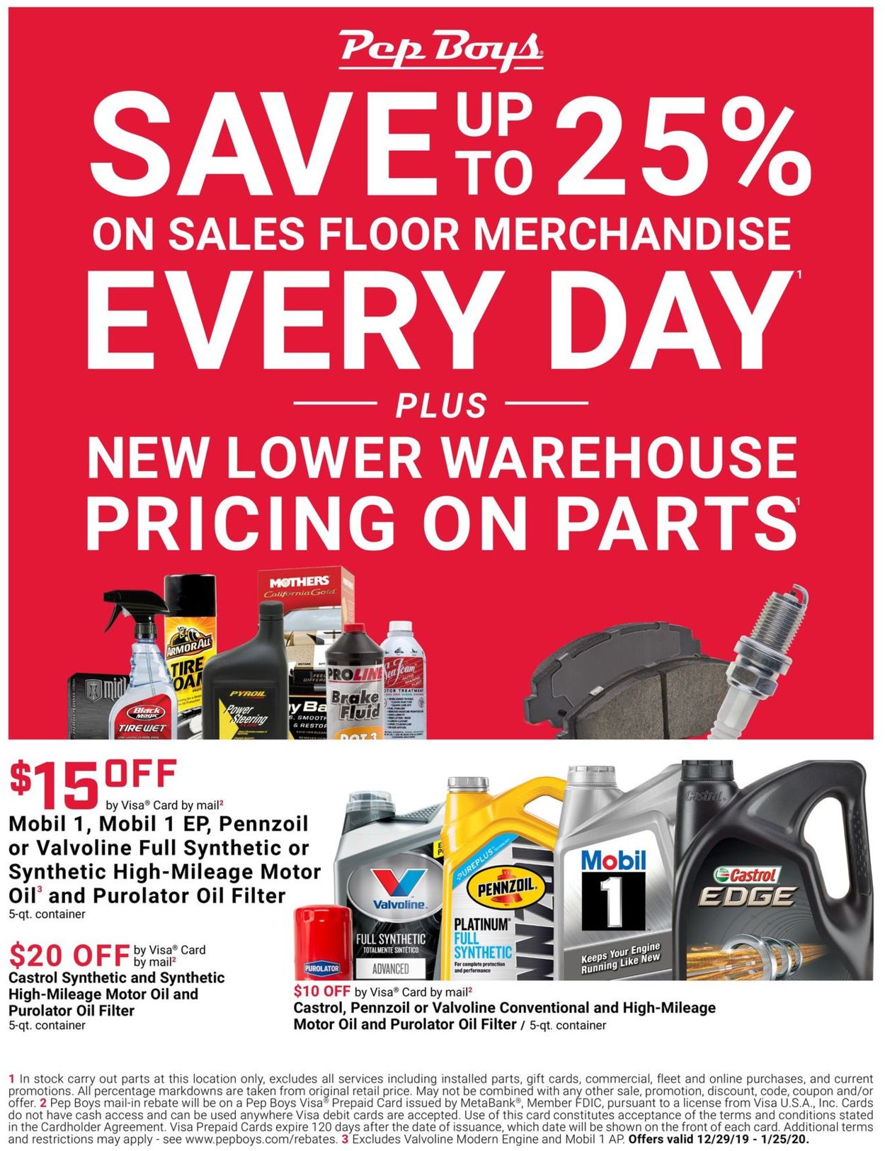Catalogue Pep Boys from 12/29/2019