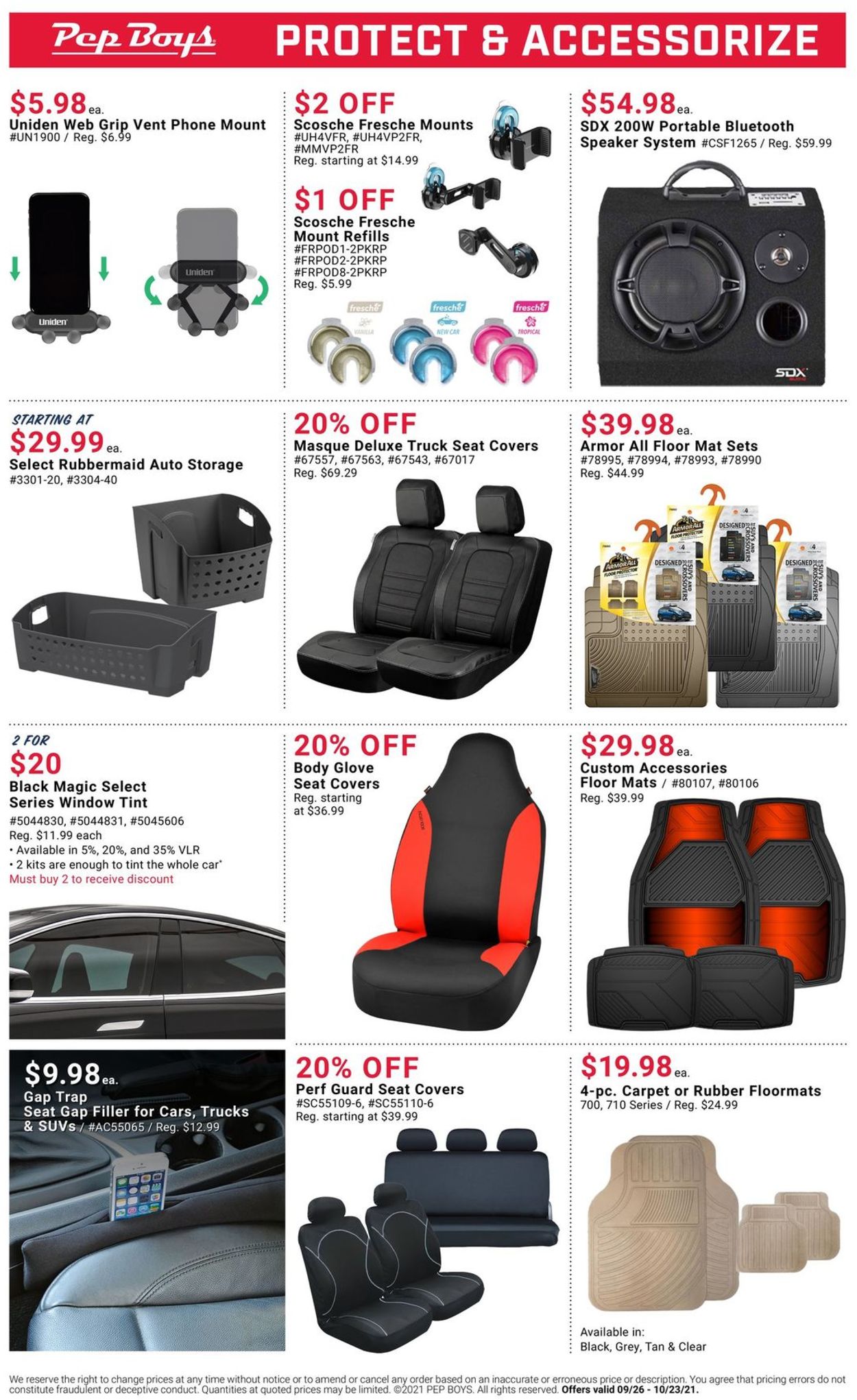 Catalogue Pep Boys from 09/26/2021