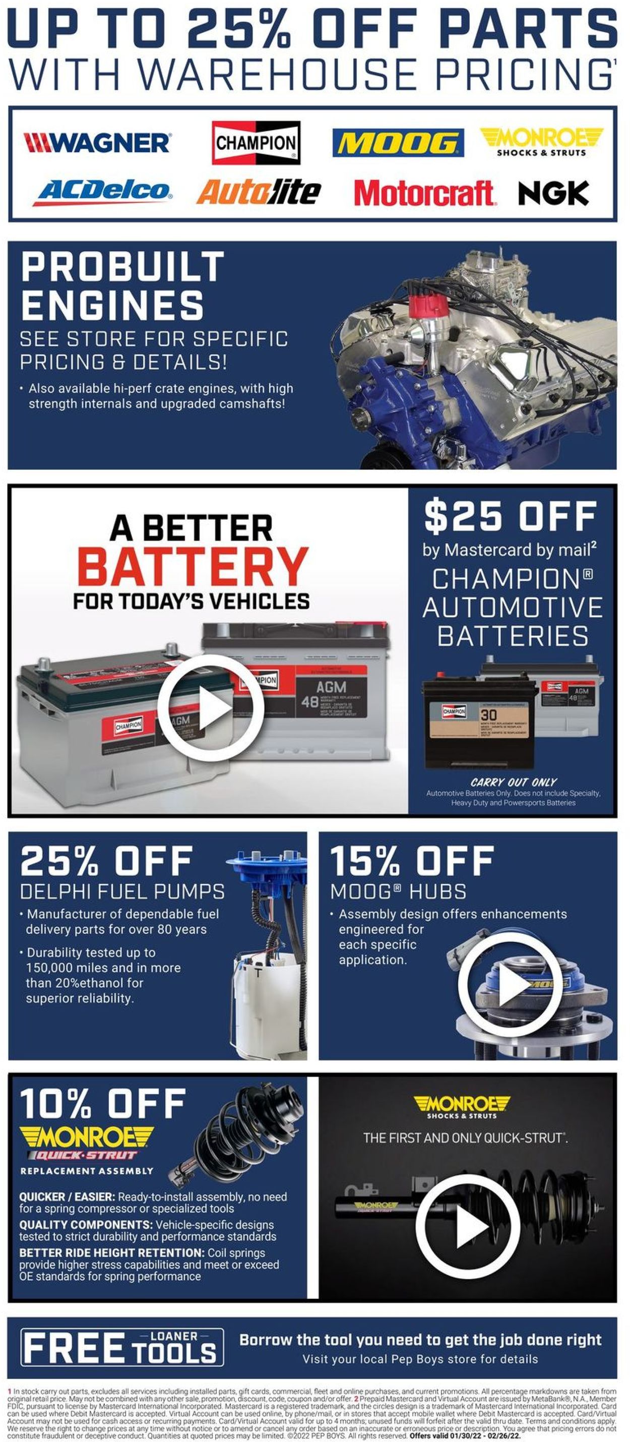 Catalogue Pep Boys from 01/30/2022