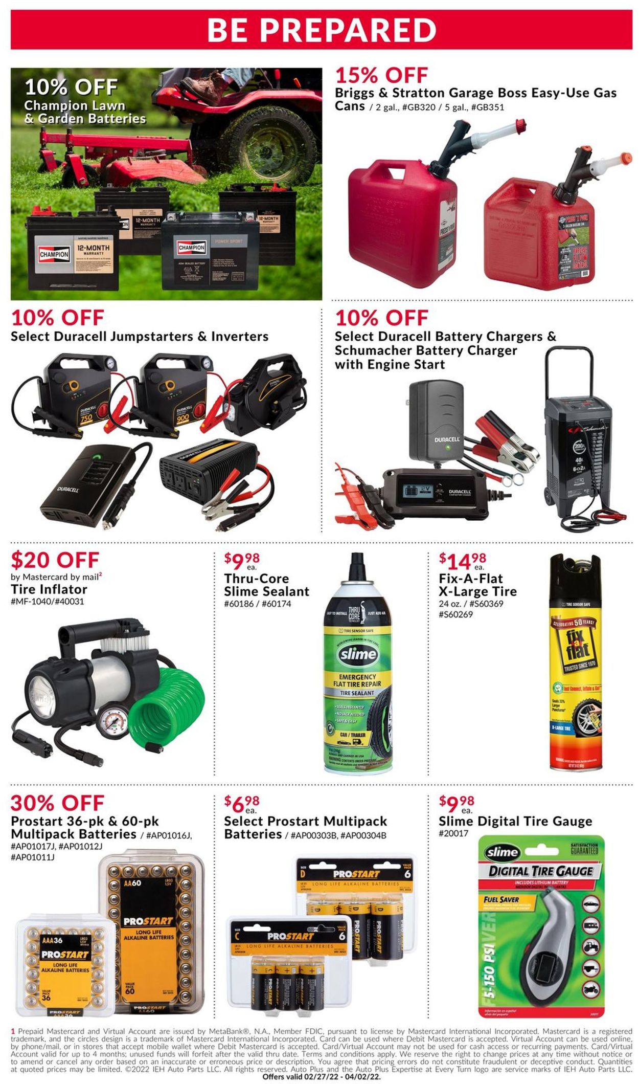 Catalogue Pep Boys from 02/27/2022