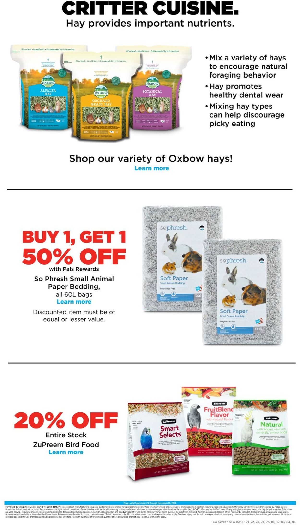 Catalogue Petco from 09/29/2019
