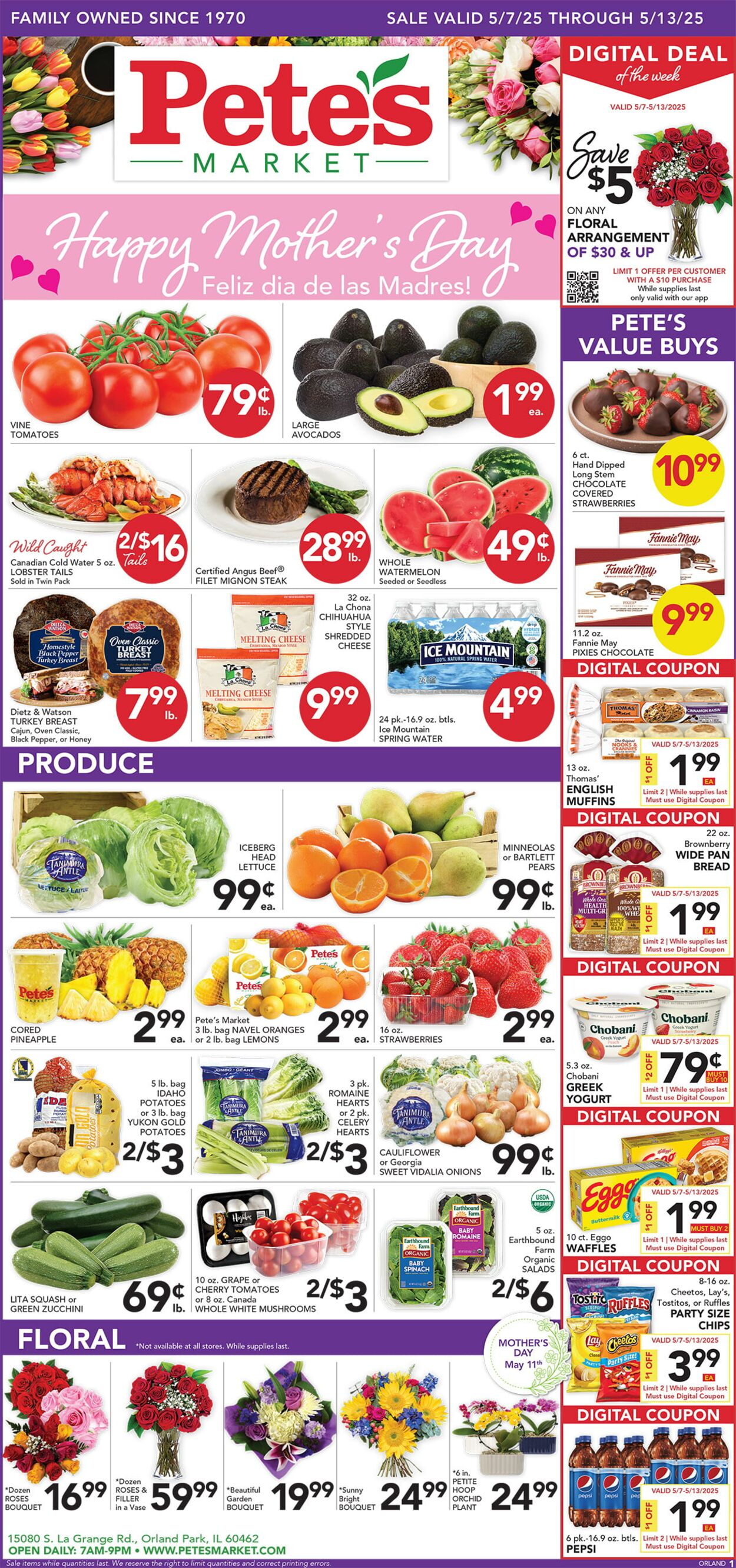 Catalogue Pete's Fresh Market from 05/07/2025