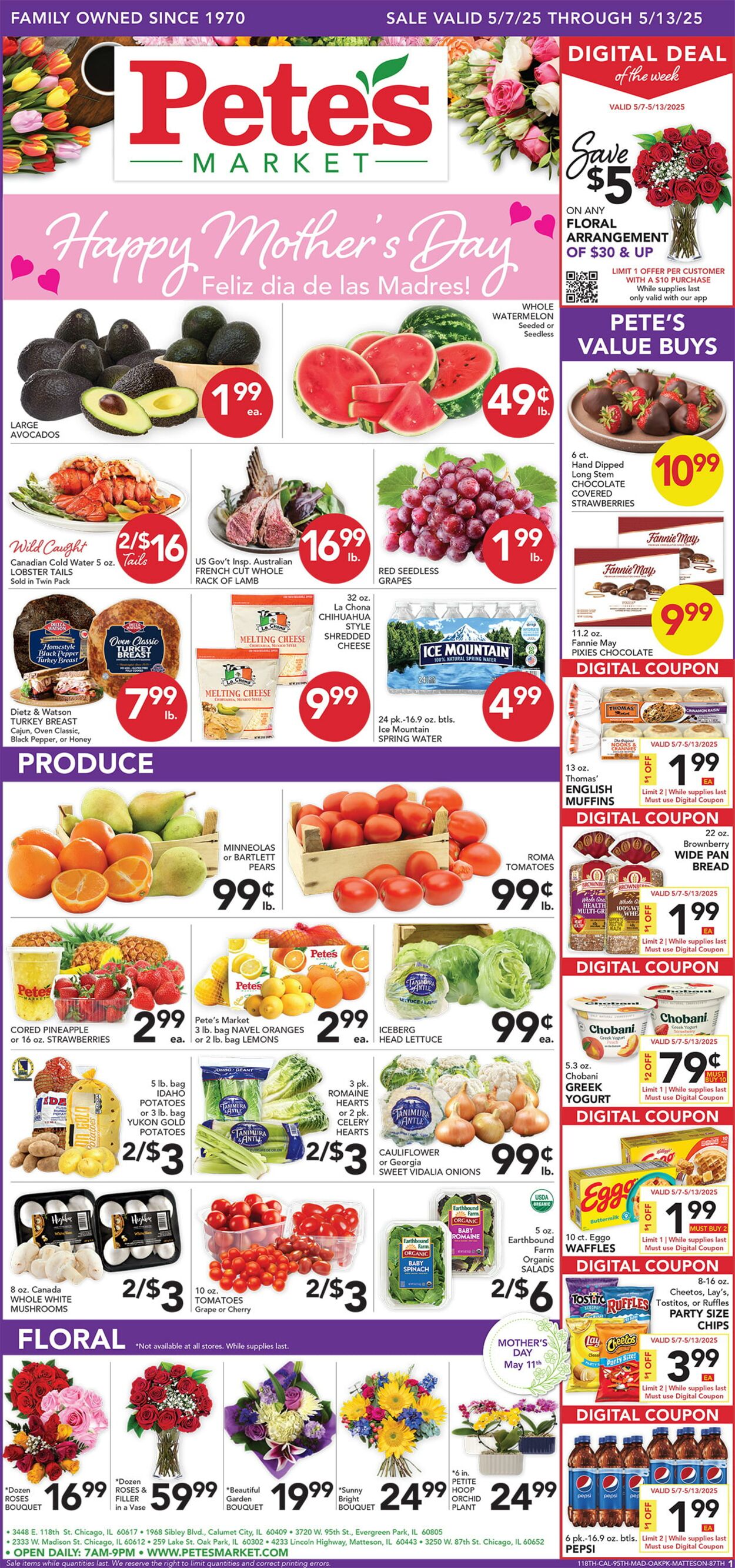 Catalogue Pete's Fresh Market from 05/07/2025