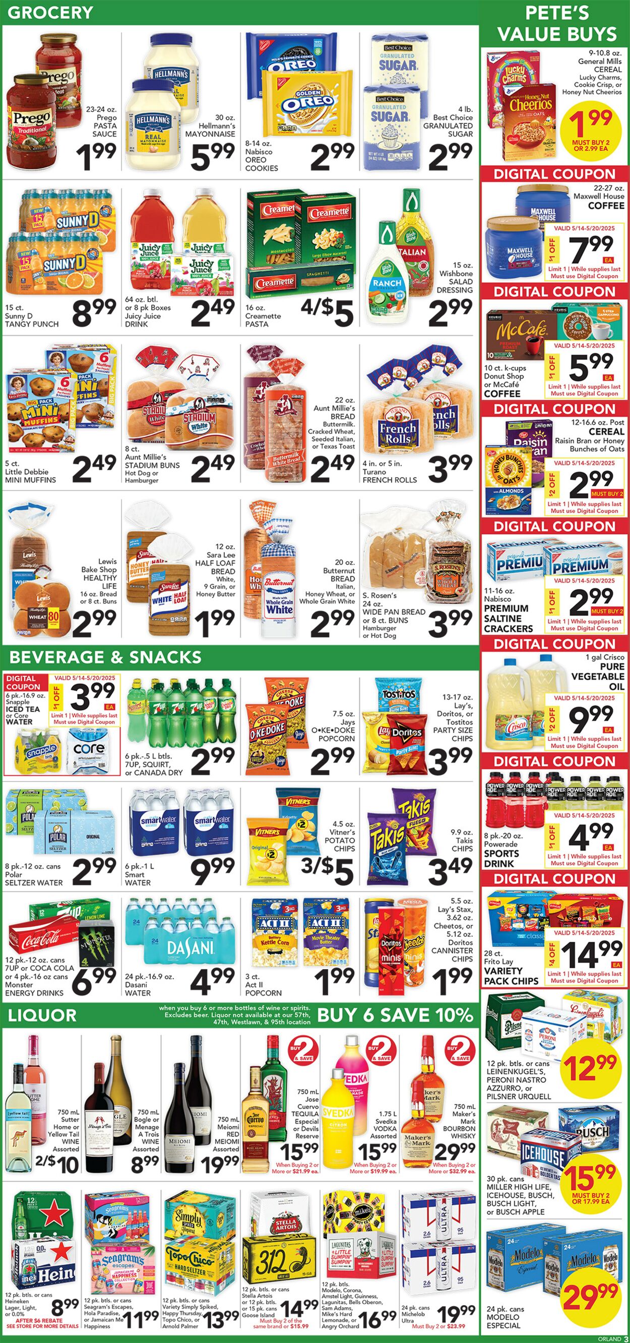 Catalogue Pete's Fresh Market from 05/07/2025