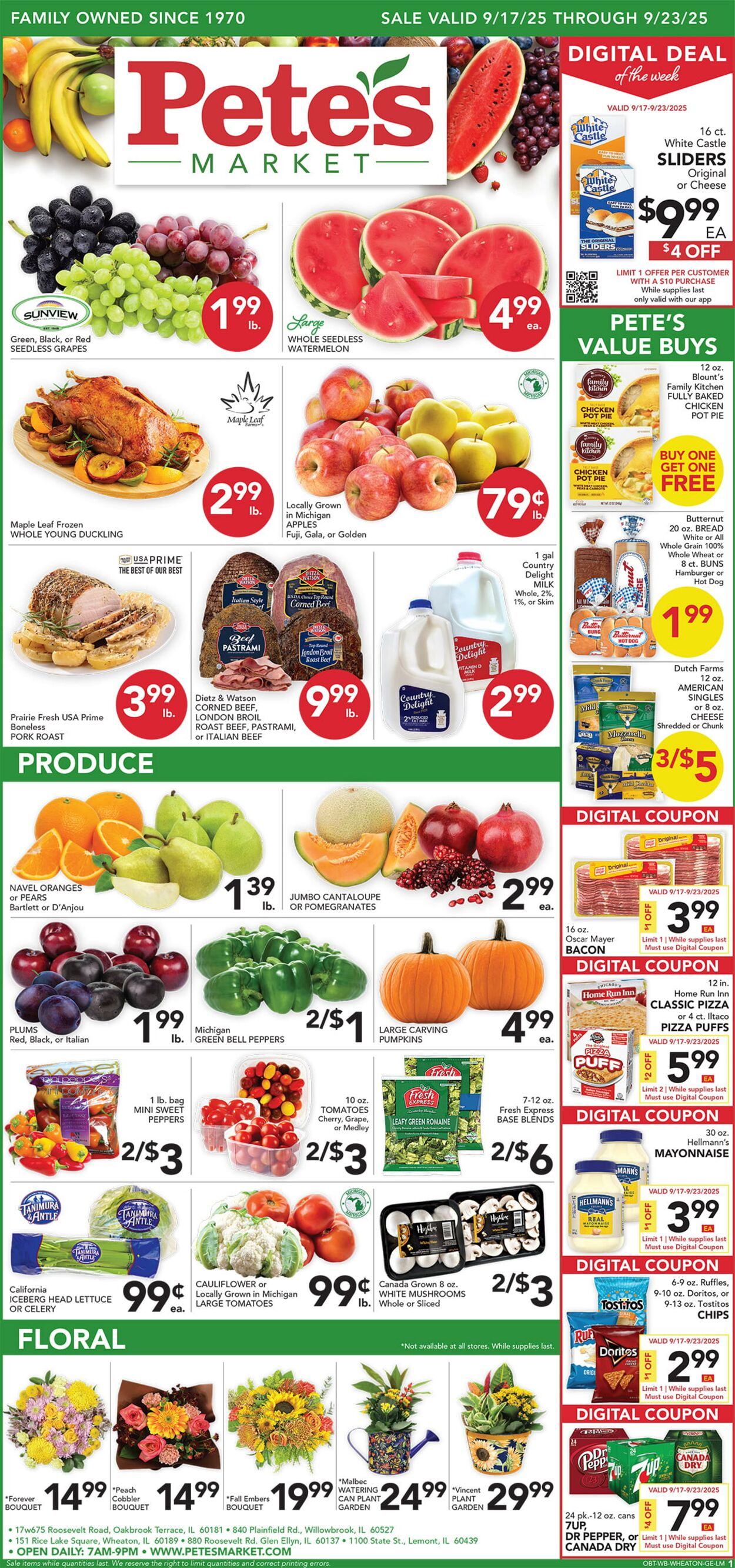 Catalogue Pete's Fresh Market from 09/17/2025