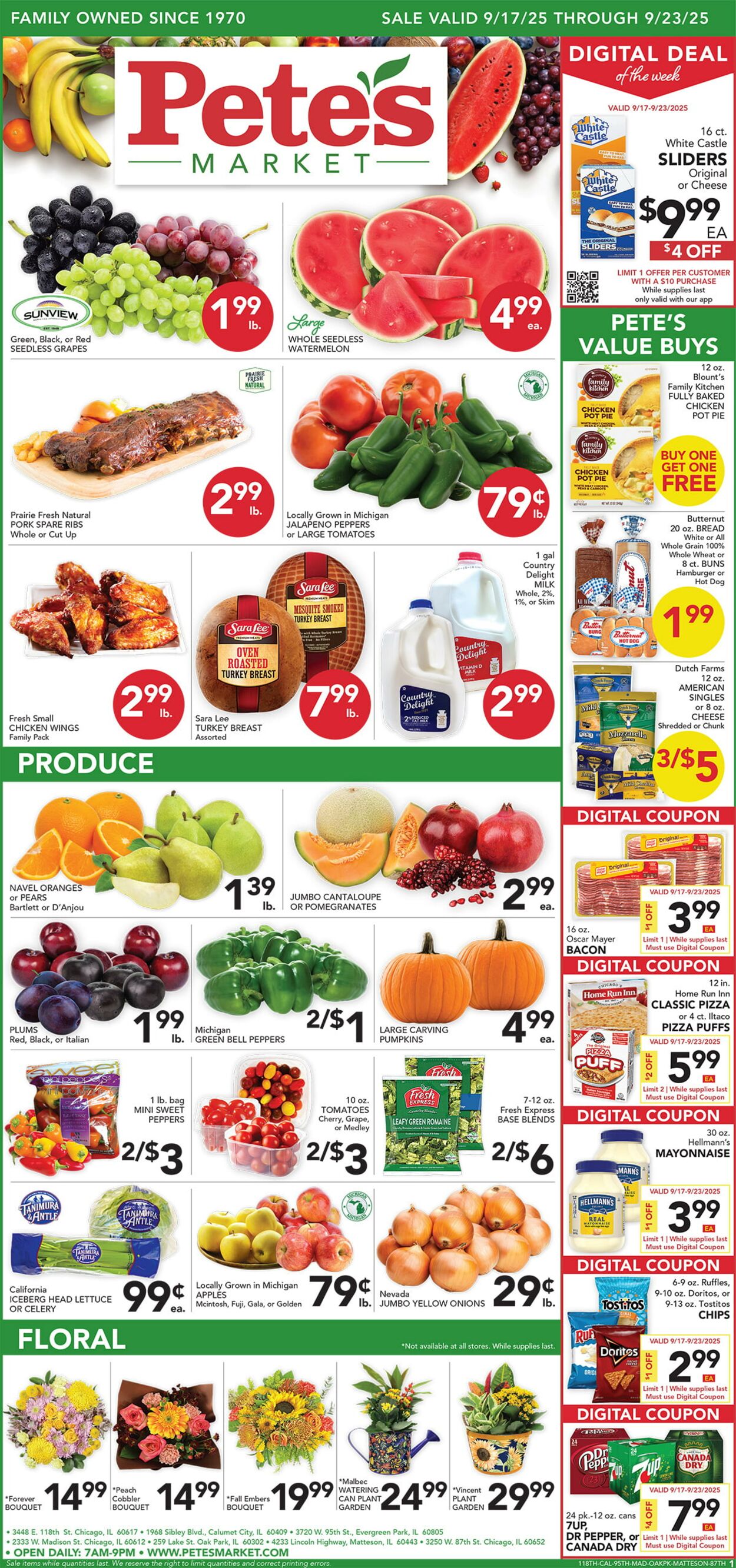 Catalogue Pete's Fresh Market from 09/17/2025