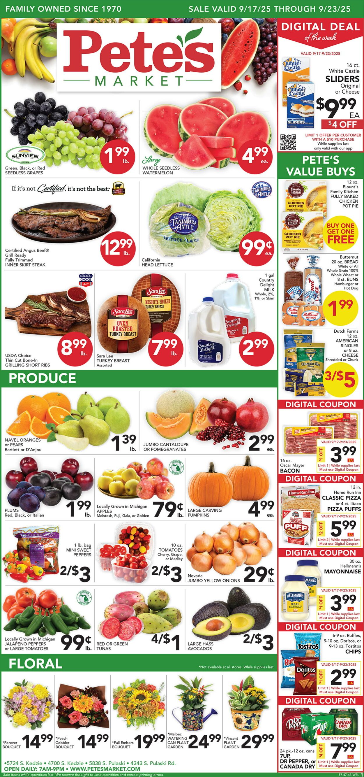 Catalogue Pete's Fresh Market from 09/17/2025