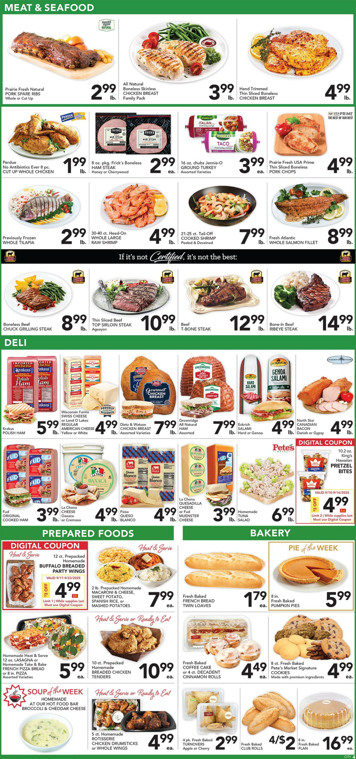 Catalogue Pete's Fresh Market from 09/17/2025