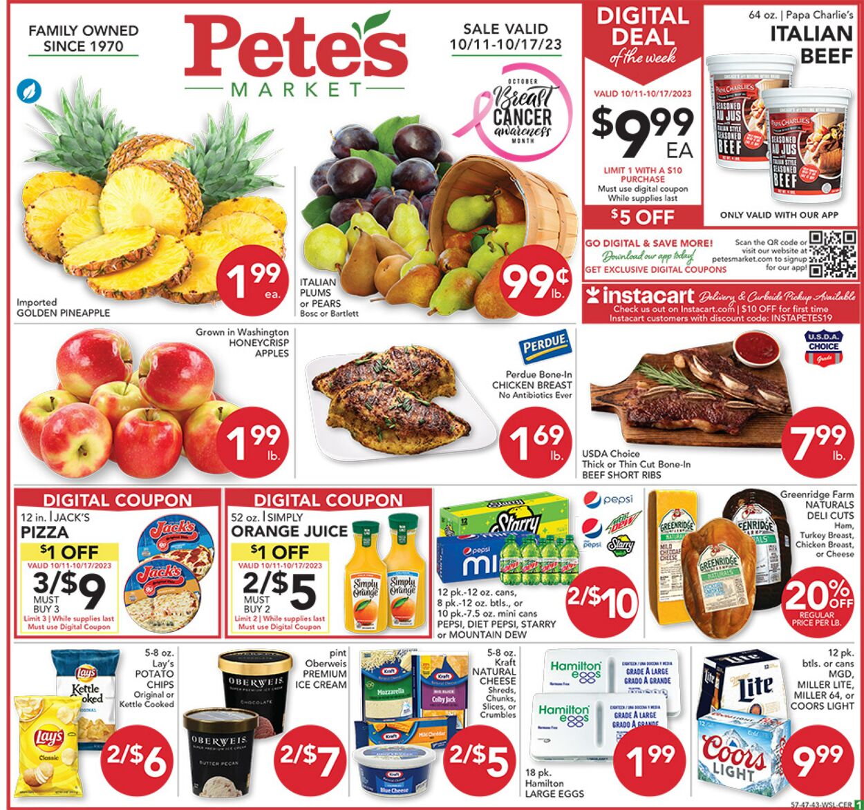 Catalogue Pete's Fresh Market from 10/11/2023