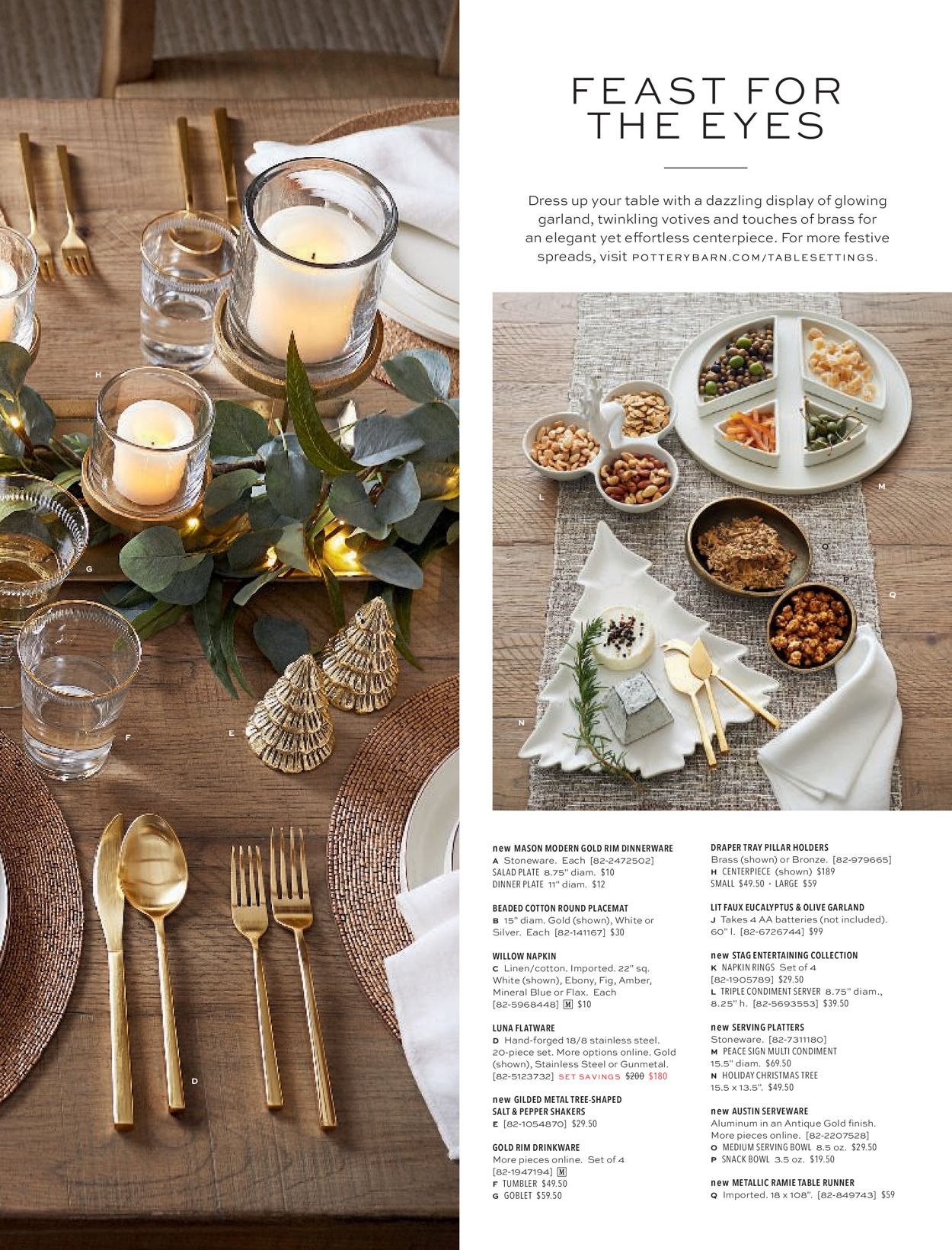 Catalogue Pottery Barn Holiday 2020 from 11/07/2020