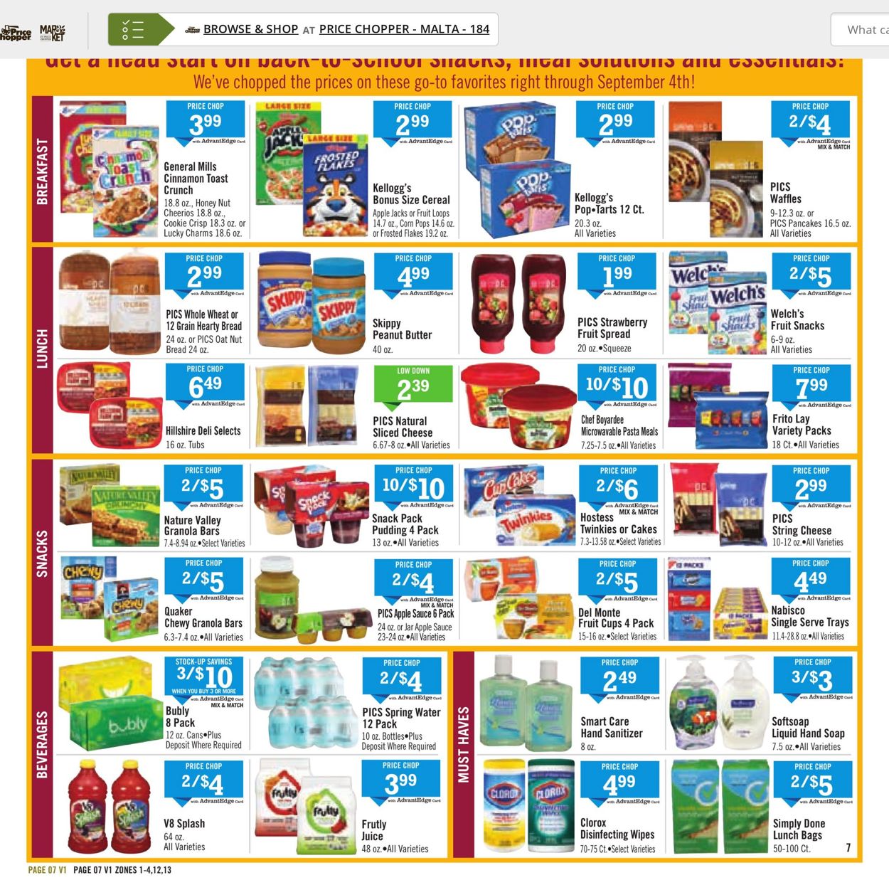Catalogue Price Chopper from 08/08/2021