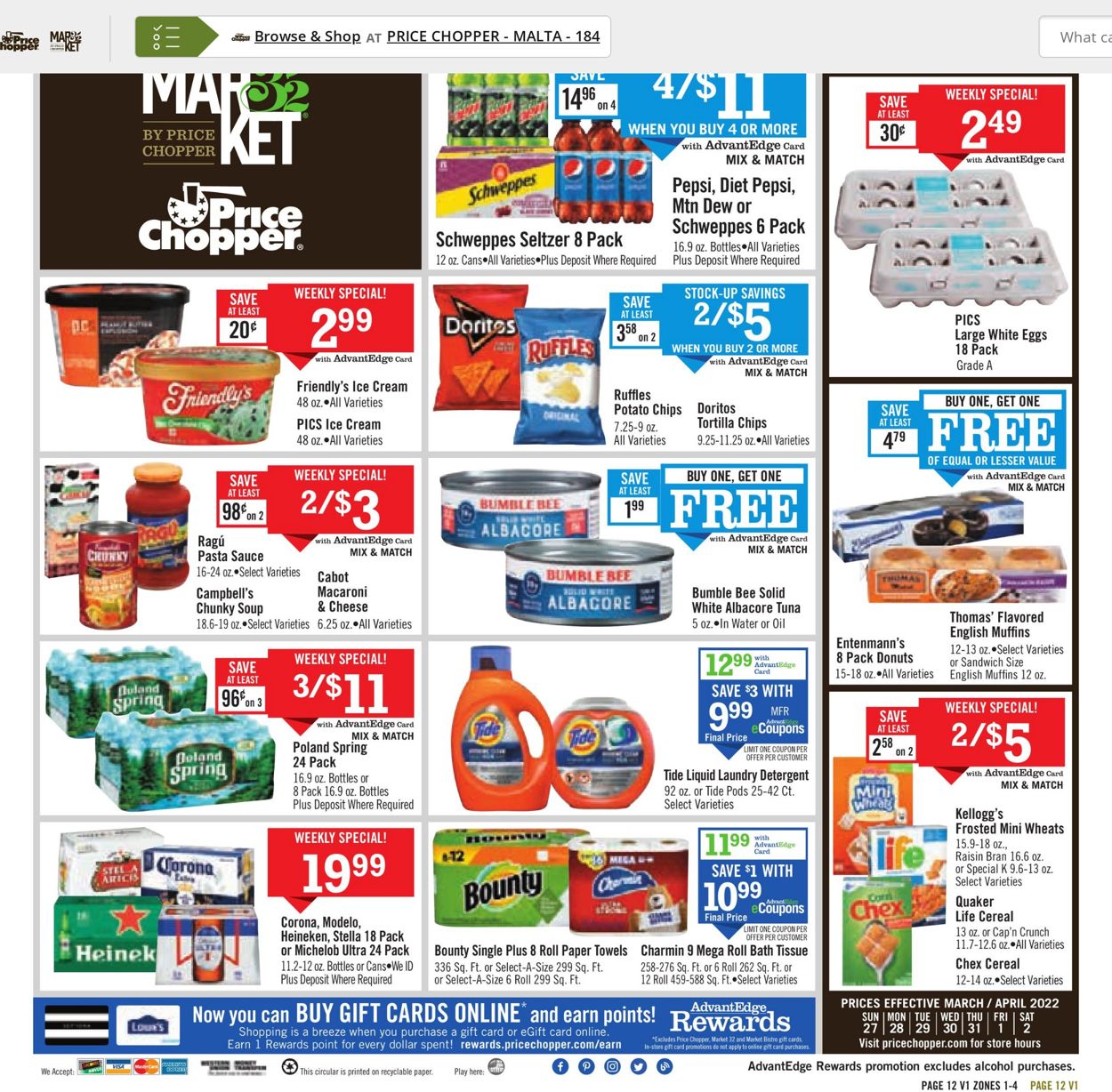 Catalogue Price Chopper from 03/27/2022