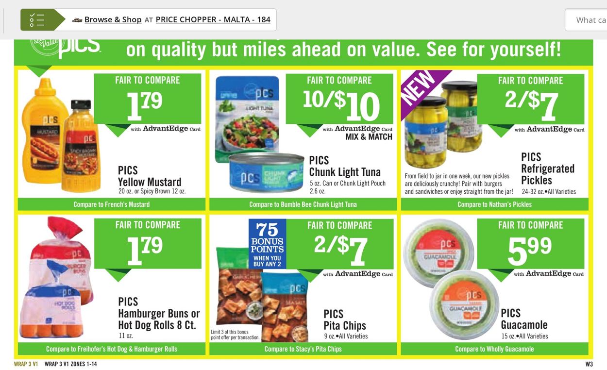 Catalogue Price Chopper from 08/28/2022