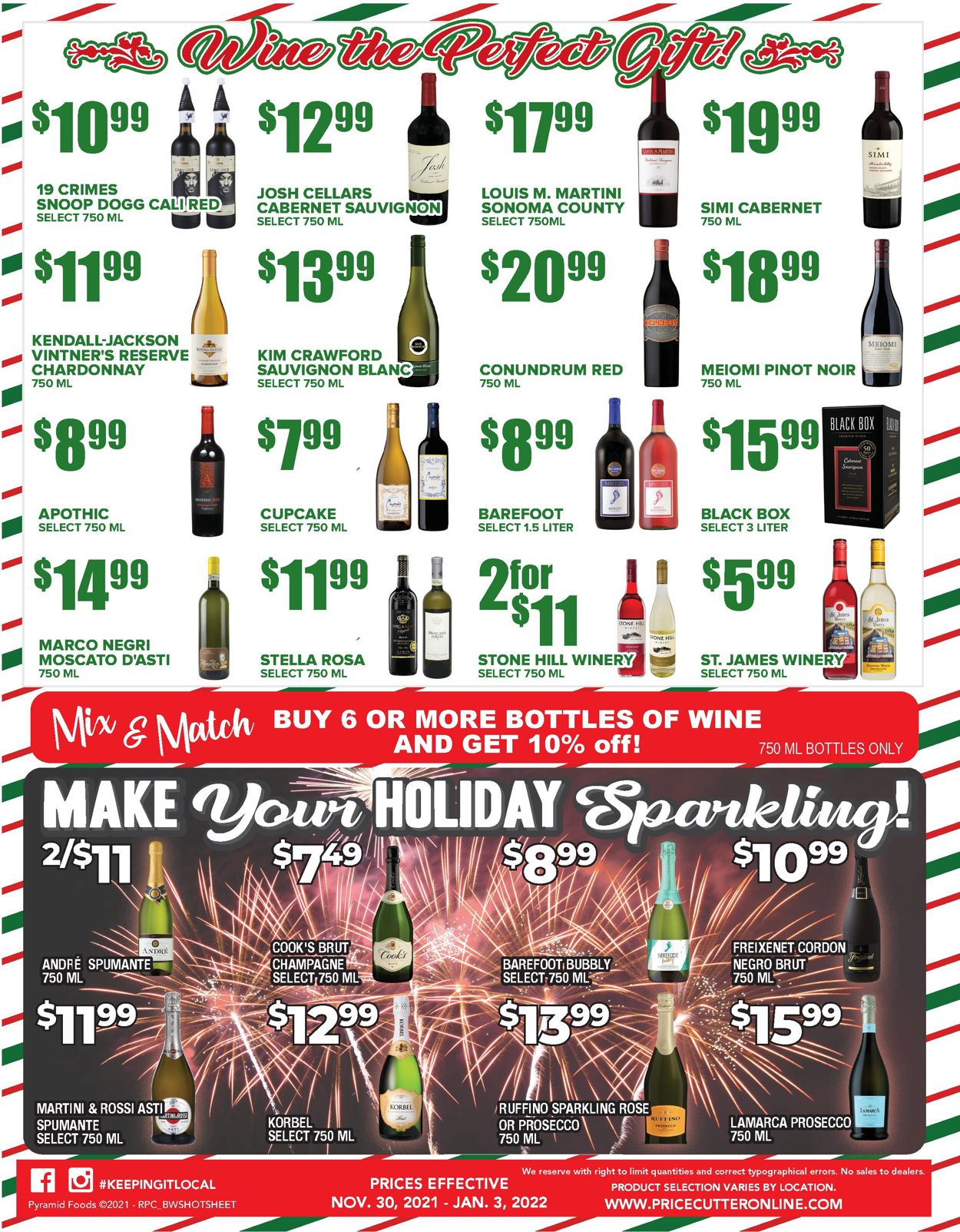 Catalogue Price Cutter HOLIDAYS 2021 from 11/30/2021