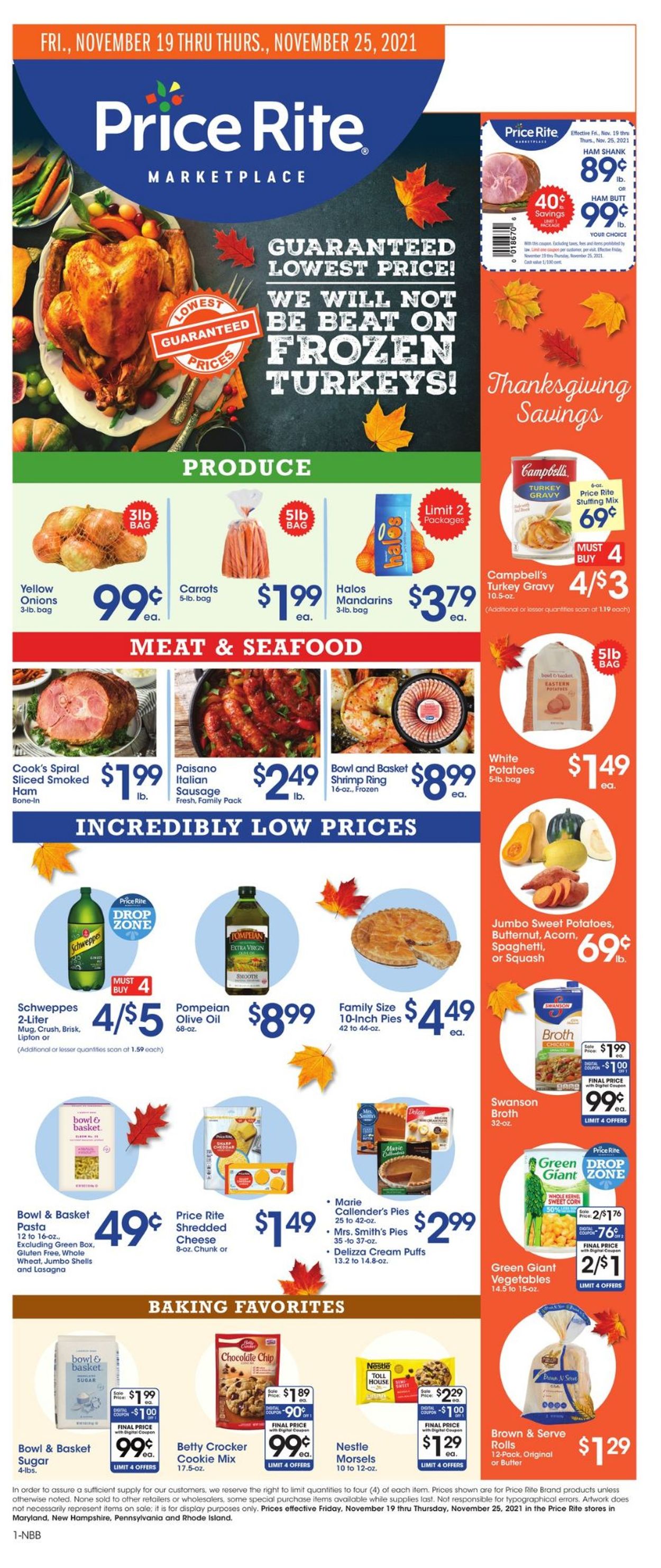Catalogue Price Rite THANKSGIVING 2021 from 11/19/2021