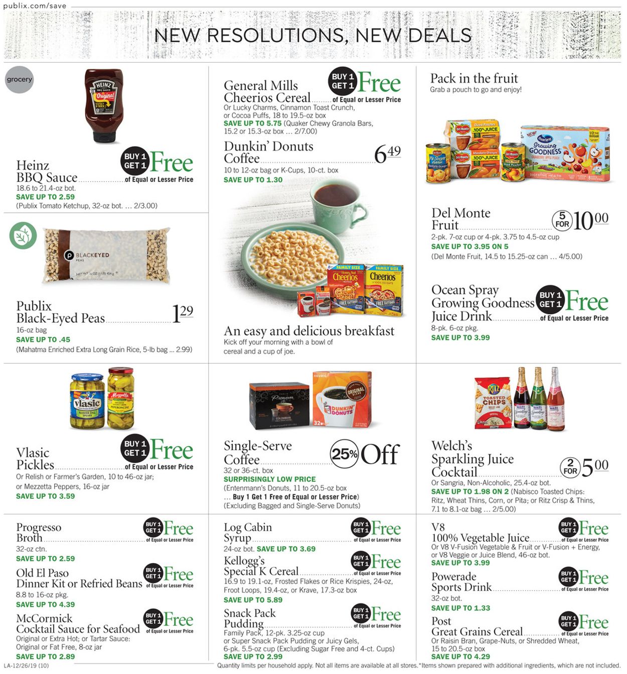 Catalogue Publix - New Year's Ad 2019/2020 from 12/26/2019