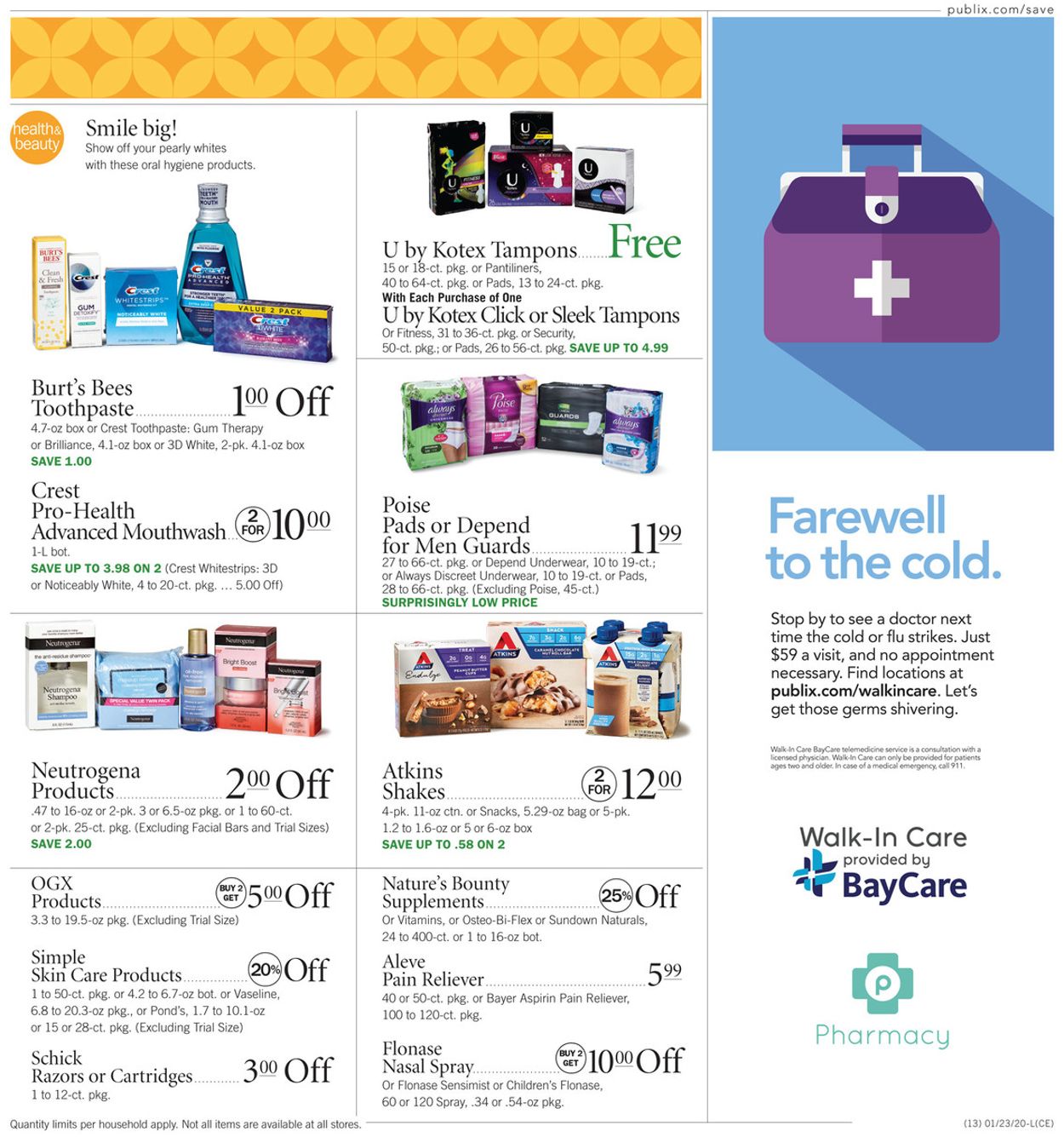 Catalogue Publix from 01/23/2020