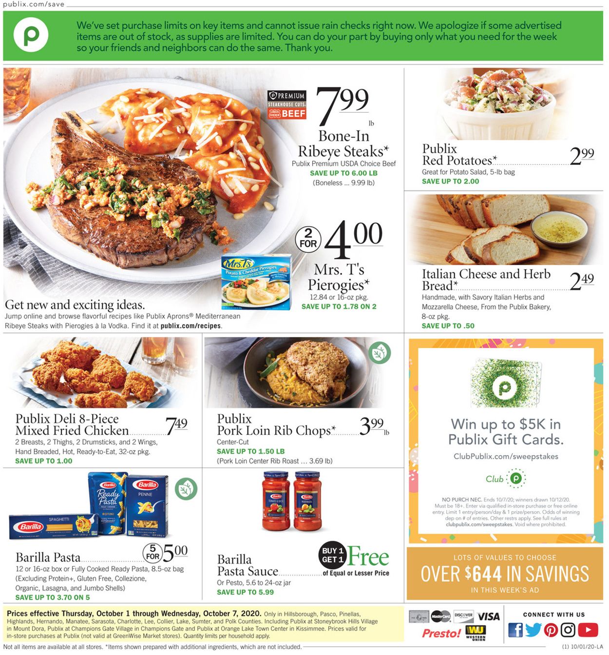 Publix Current weekly ad 10/01 - 10/07/2020 - frequent-ads.com