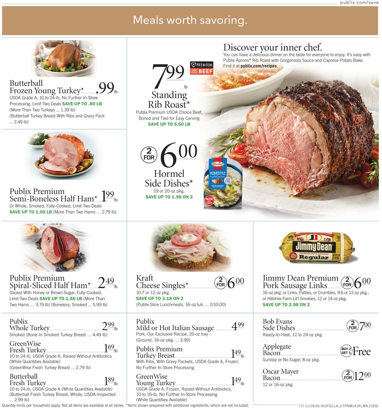 Publix Thanksgiving 2020 Current weekly ad 11/19 11/25/2020 [7
