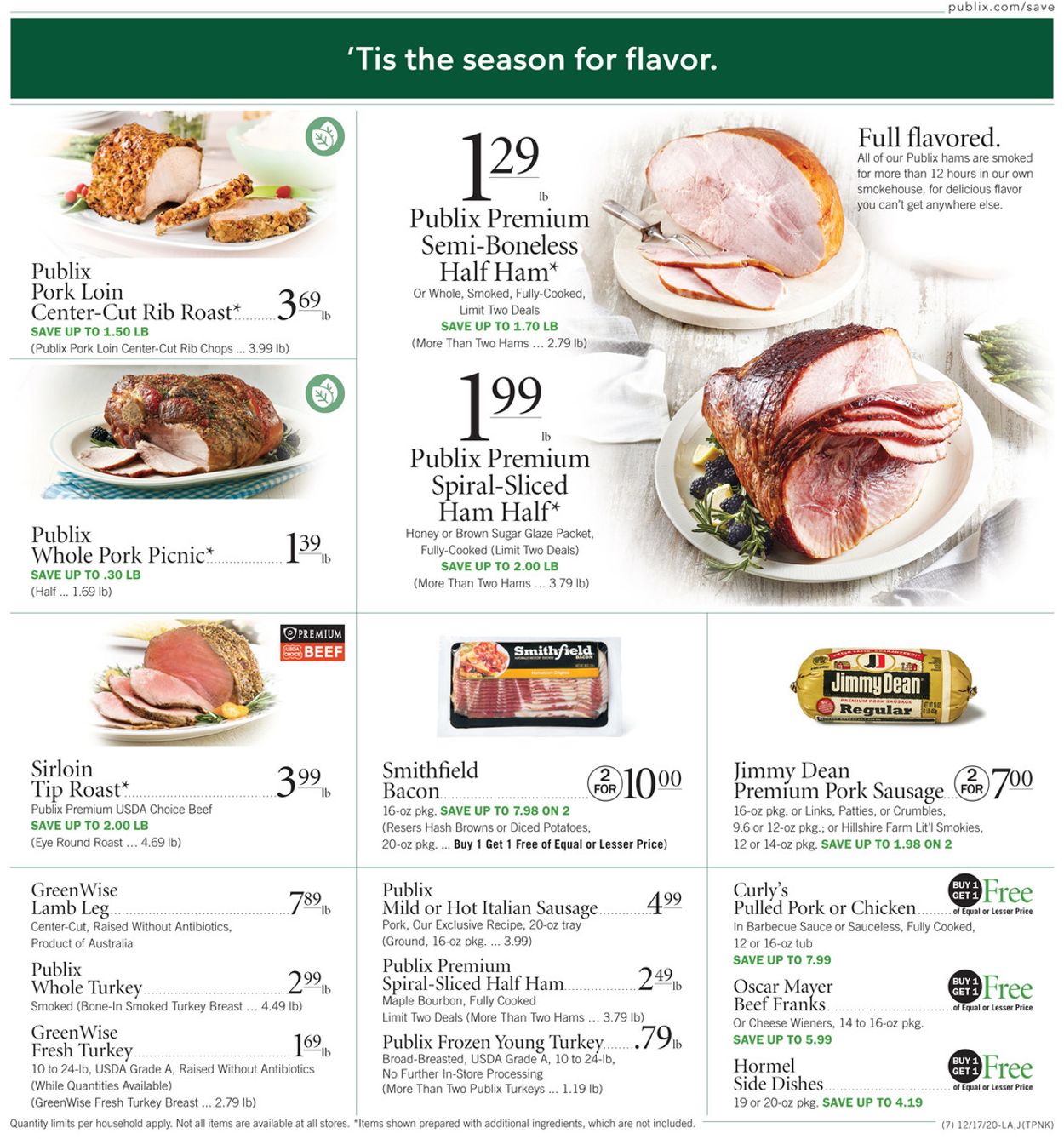 Catalogue Publix Christmas Ad 2020 from 12/17/2020