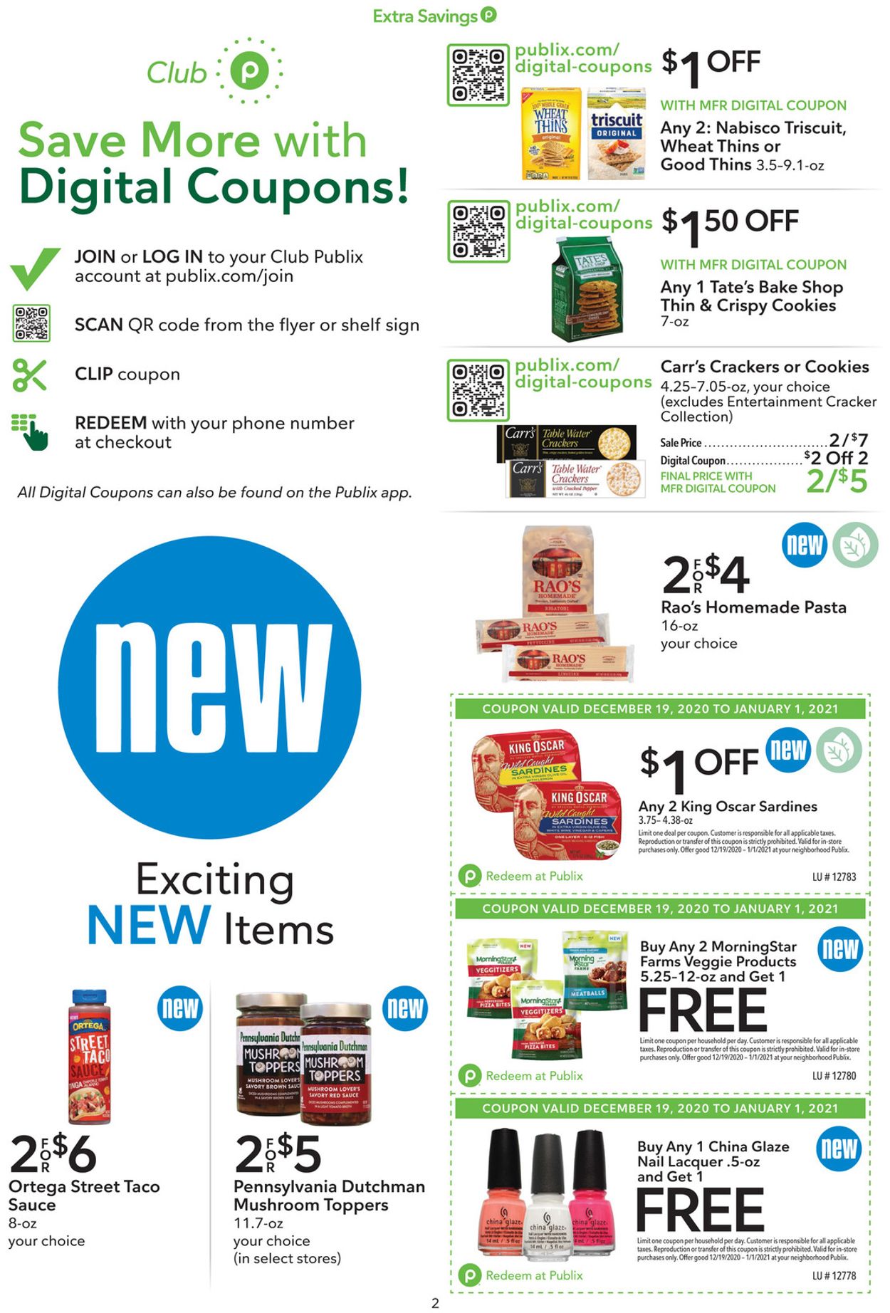 Catalogue Publix Extra Savings  from 12/19/2020