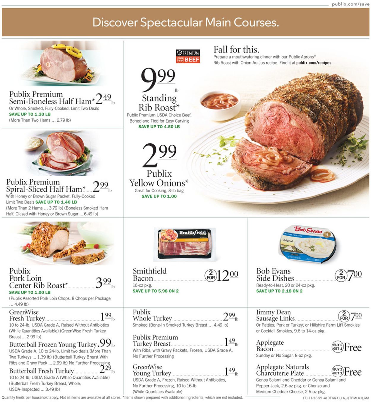Catalogue Publix THANKSGIVING 2021 from 11/18/2021