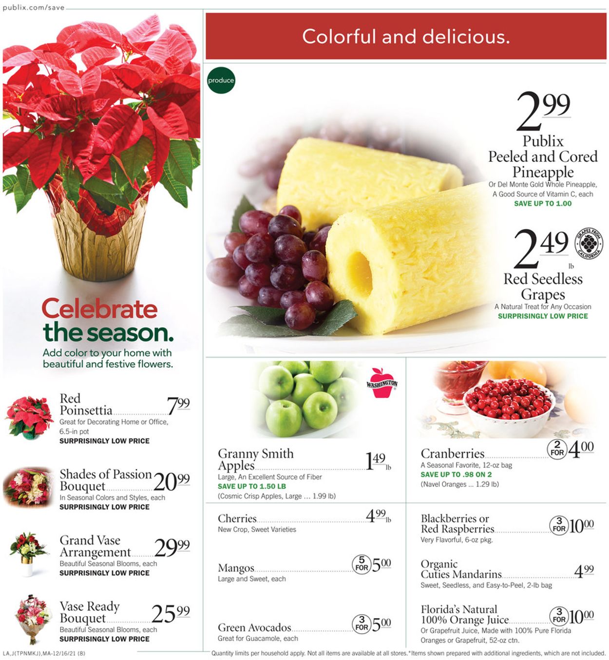 Publix HOLIDAYS 2021 Current weekly ad 12/16 12/24/2021 [8