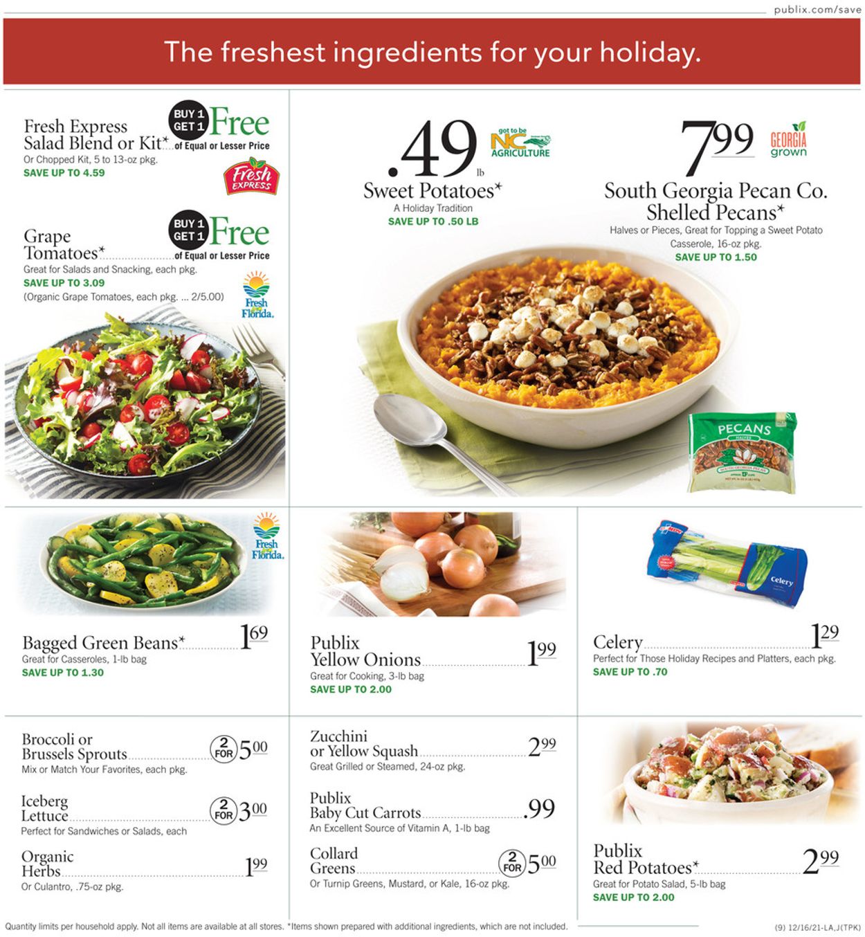 Publix HOLIDAYS 2021 Current weekly ad 12/16 12/24/2021 [9