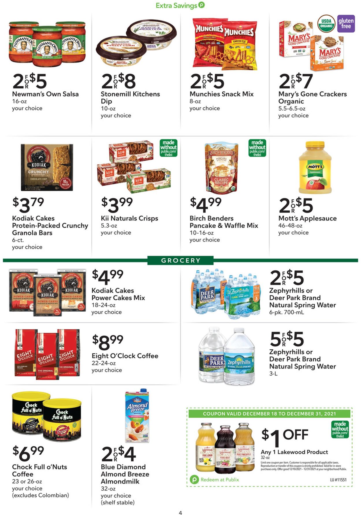 Catalogue Publix HOLIDAY 2021 from 12/18/2021