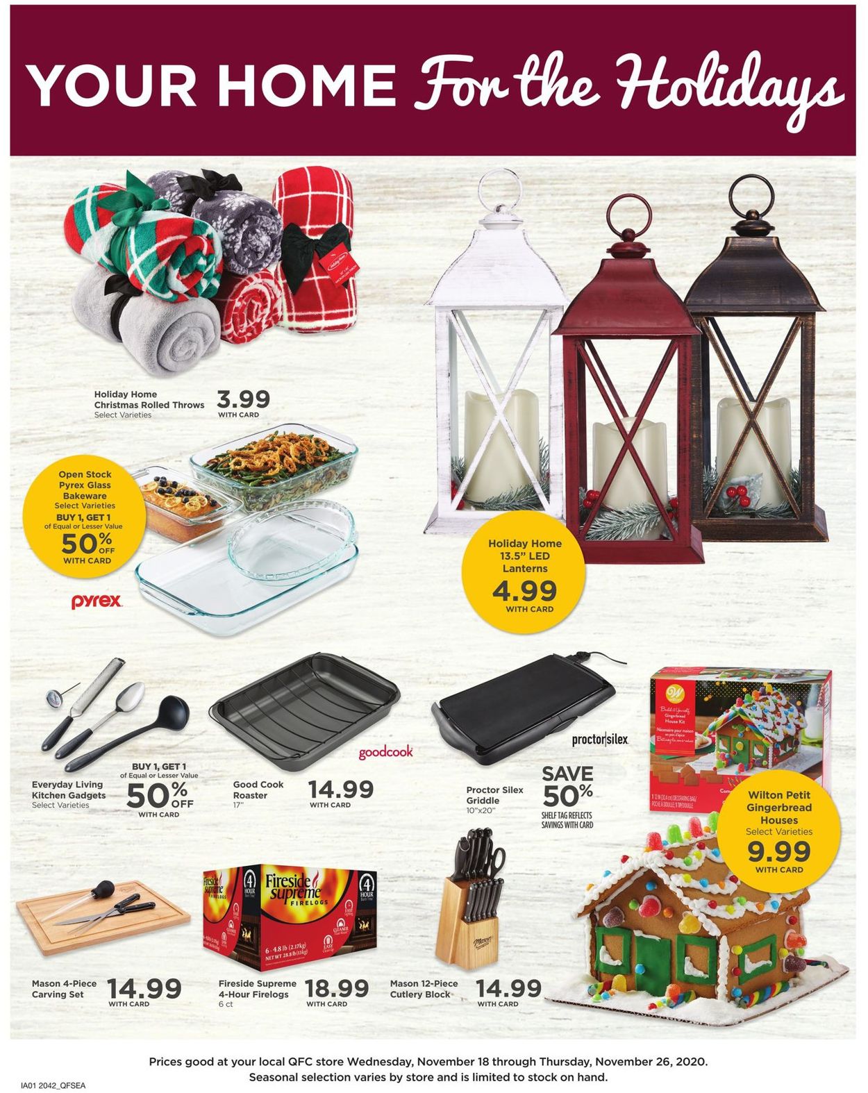 Catalogue QFC Thanksgiving ad 2020 from 11/18/2020