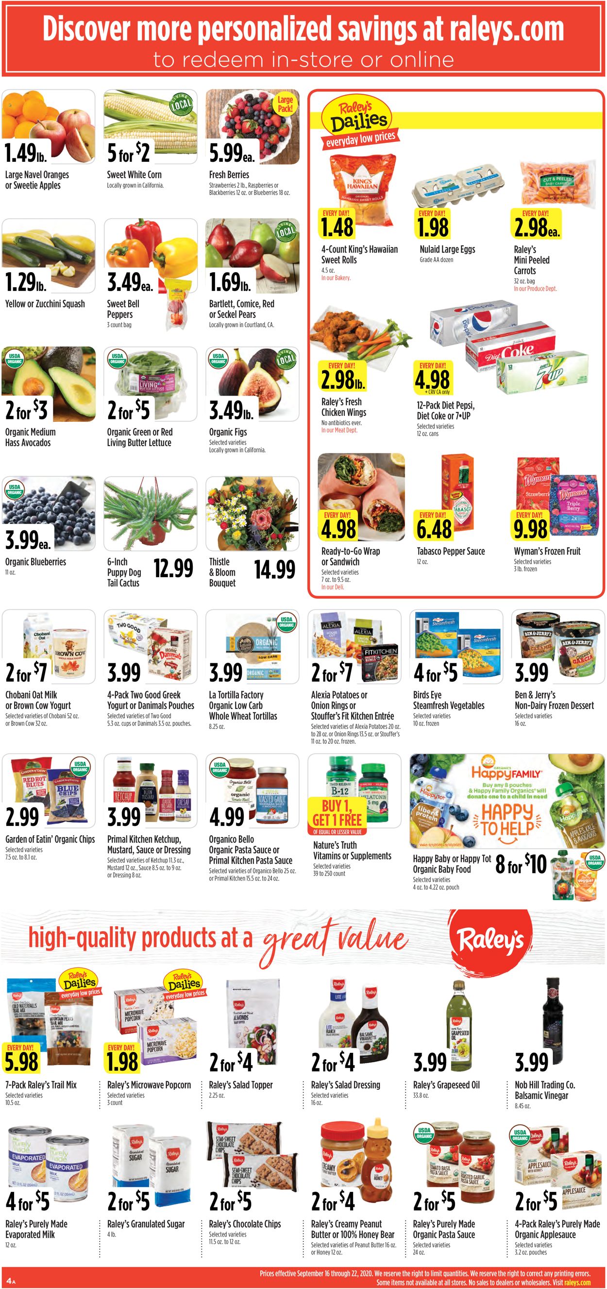 Catalogue Raley's from 09/16/2020