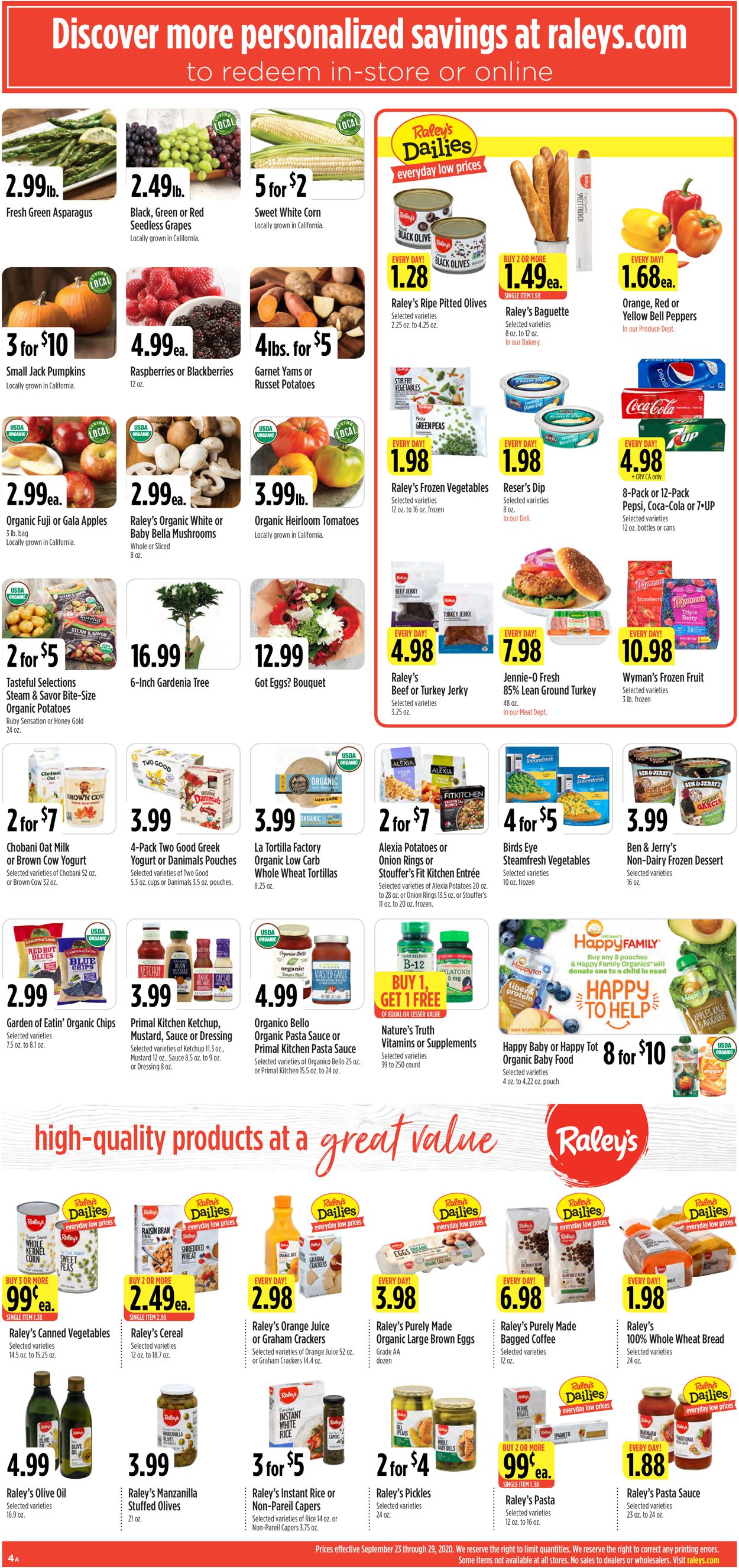 Catalogue Raley's from 09/23/2020