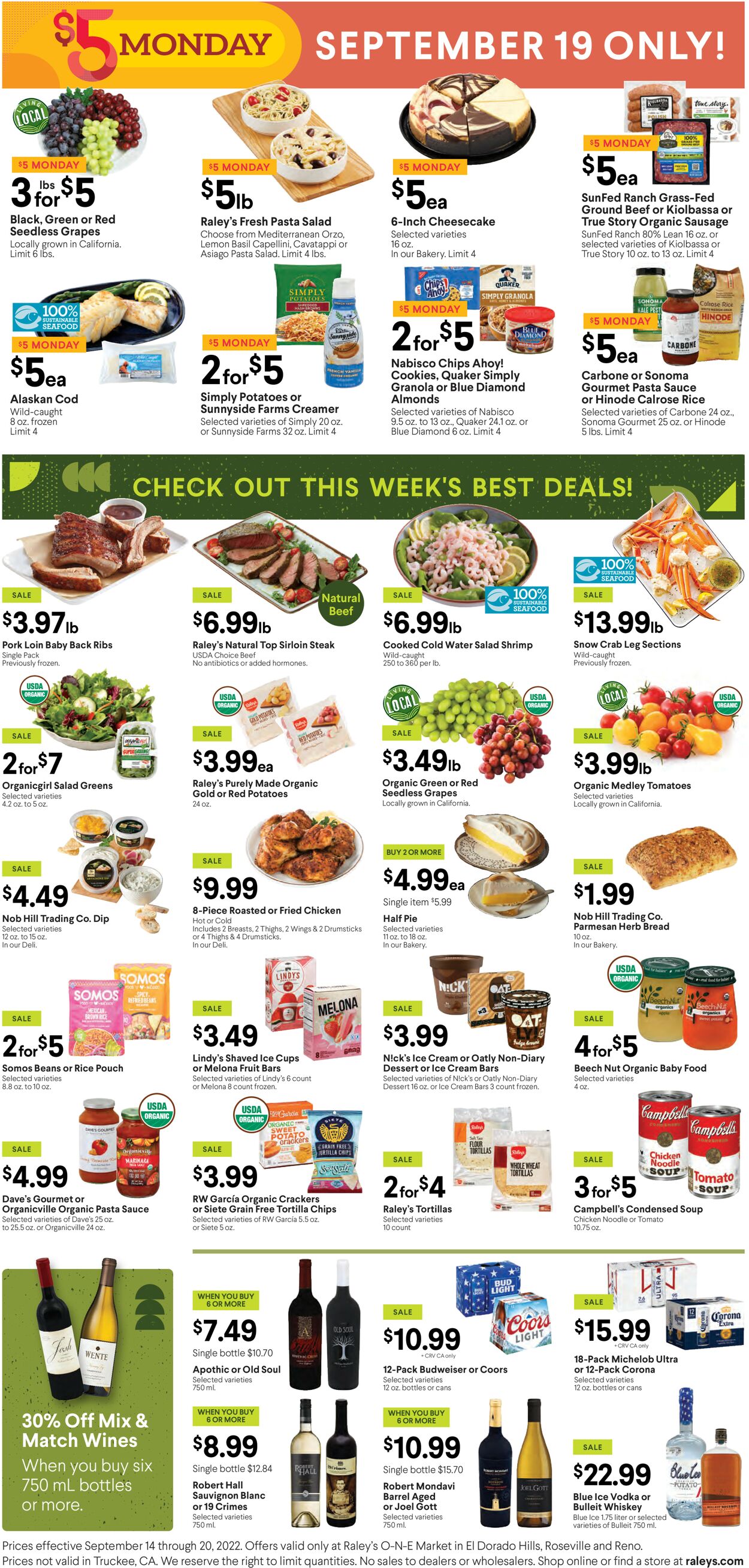 Catalogue Raley's from 09/14/2022