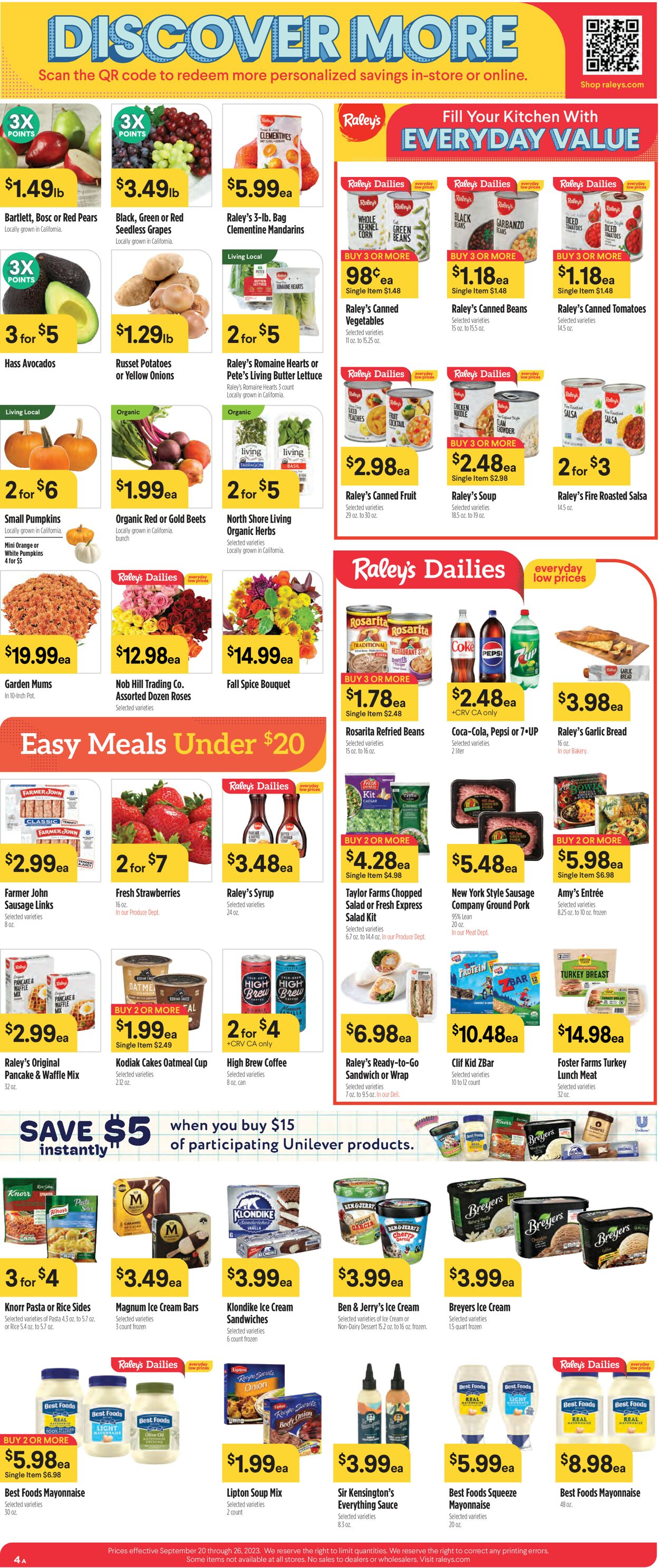 Catalogue Raley's from 09/20/2023