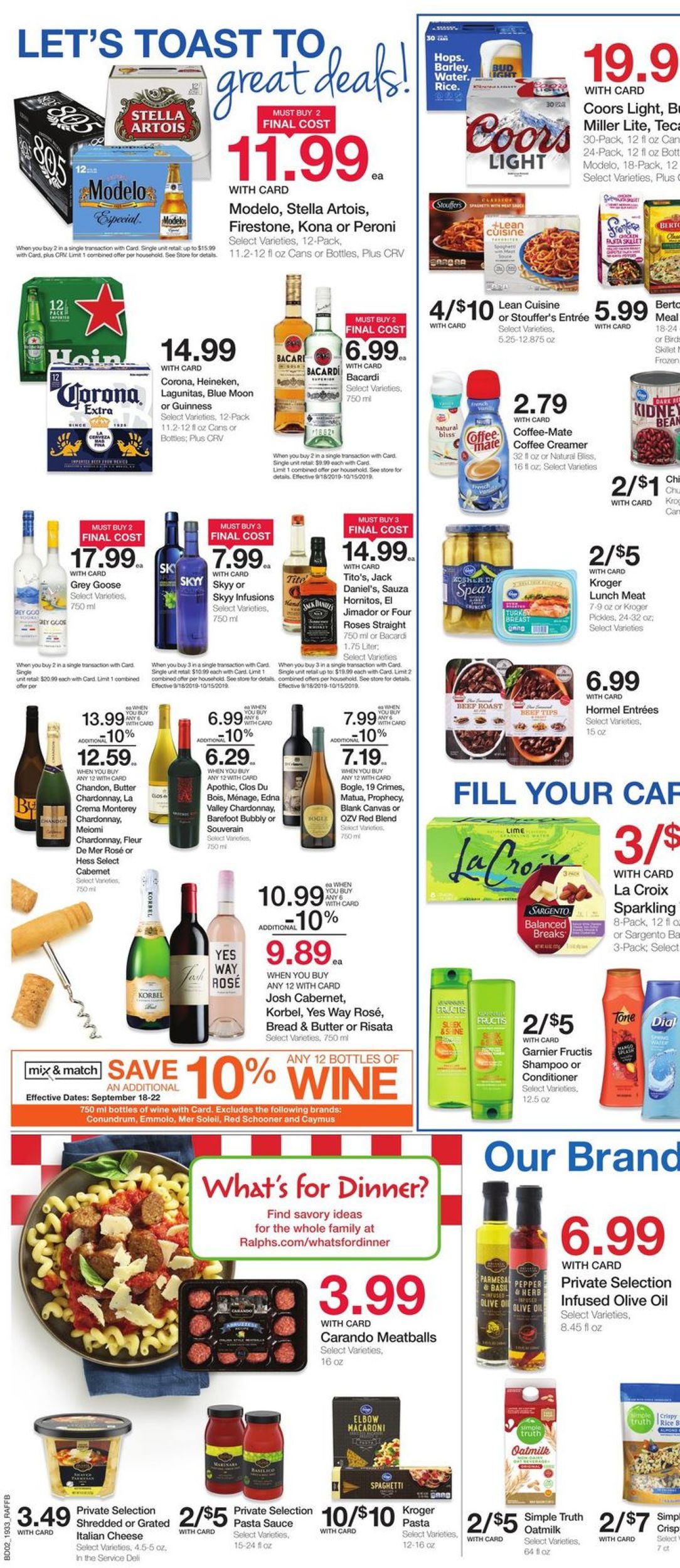 Catalogue Ralphs from 09/18/2019