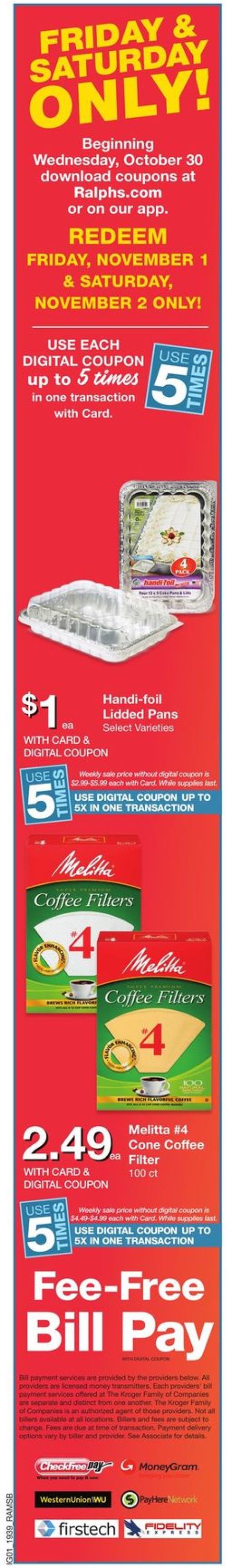 Catalogue Ralphs from 10/30/2019