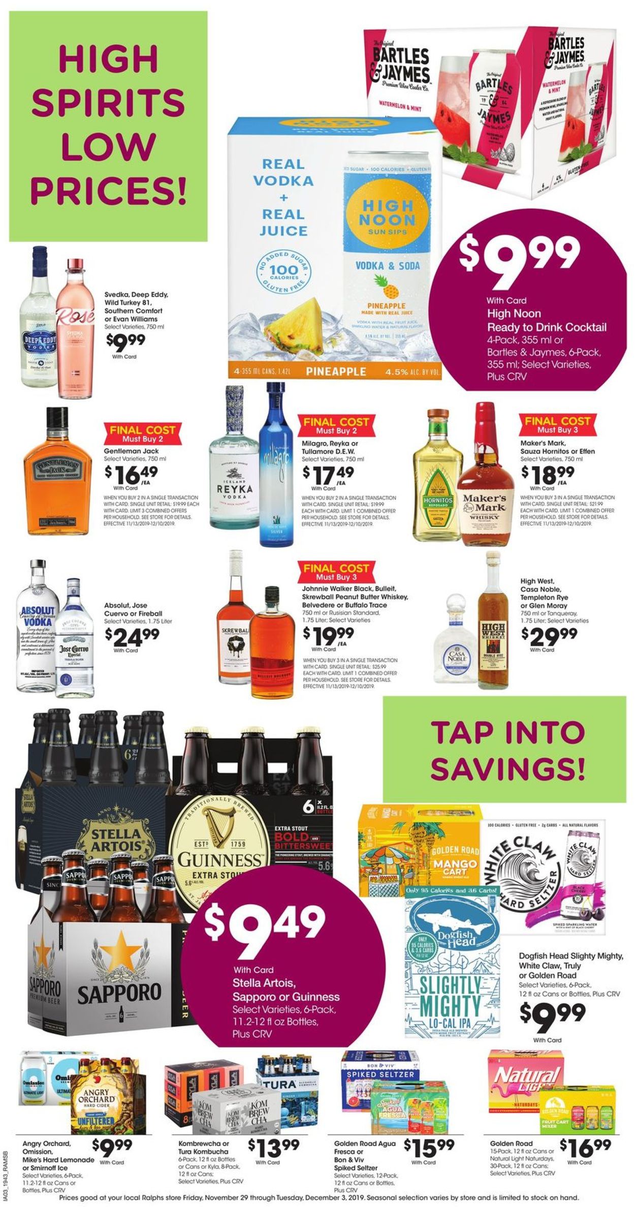 Catalogue Ralphs from 11/29/2019