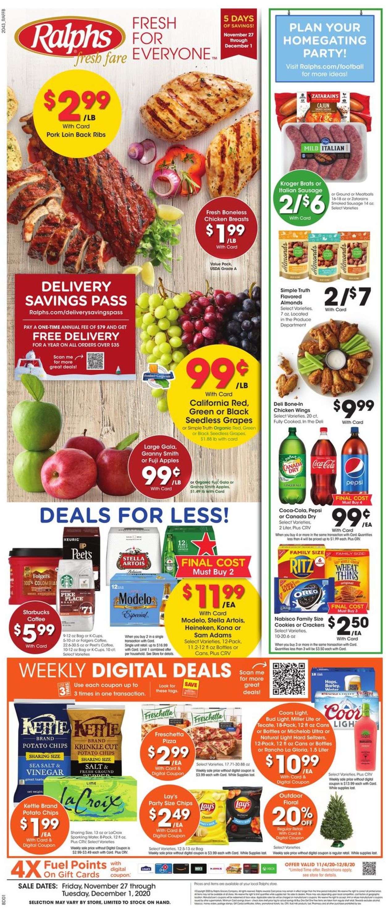 Catalogue Ralphs Black FFriday 2020 from 11/27/2020